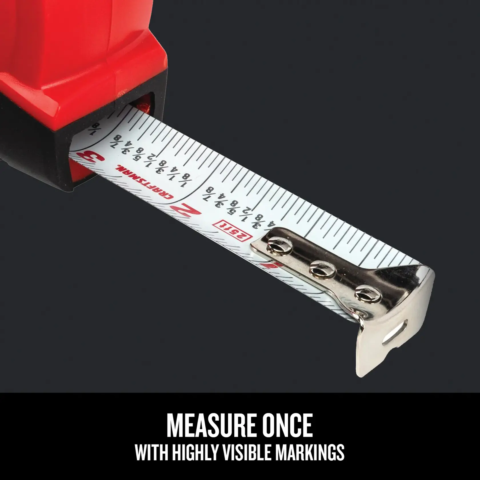 Graphic of CRAFTSMAN Measuring: Short Tapes highlighting product features