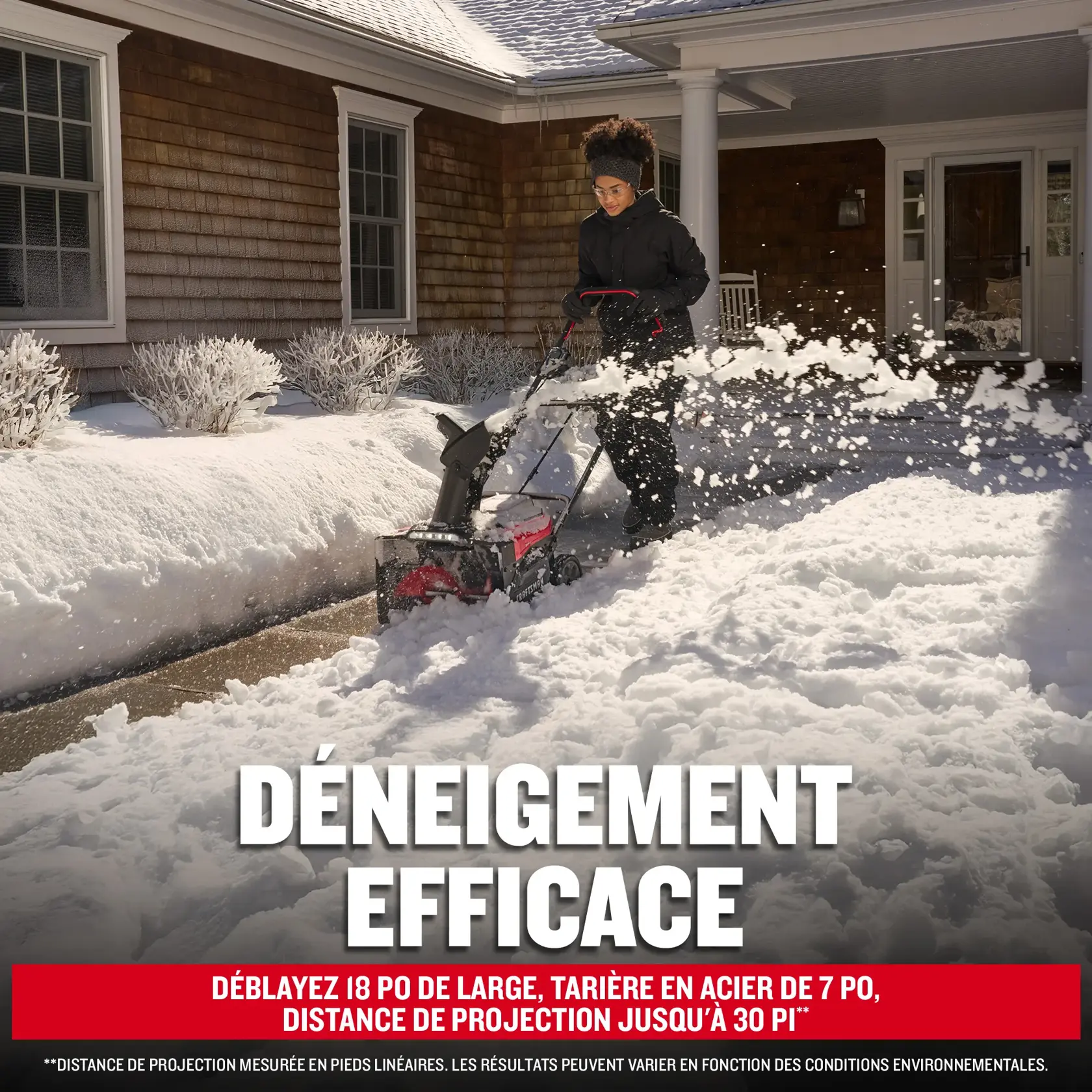 Ensemble souffleuse à neige 2xV20* CRAFTSMAN - Déneigement efficace