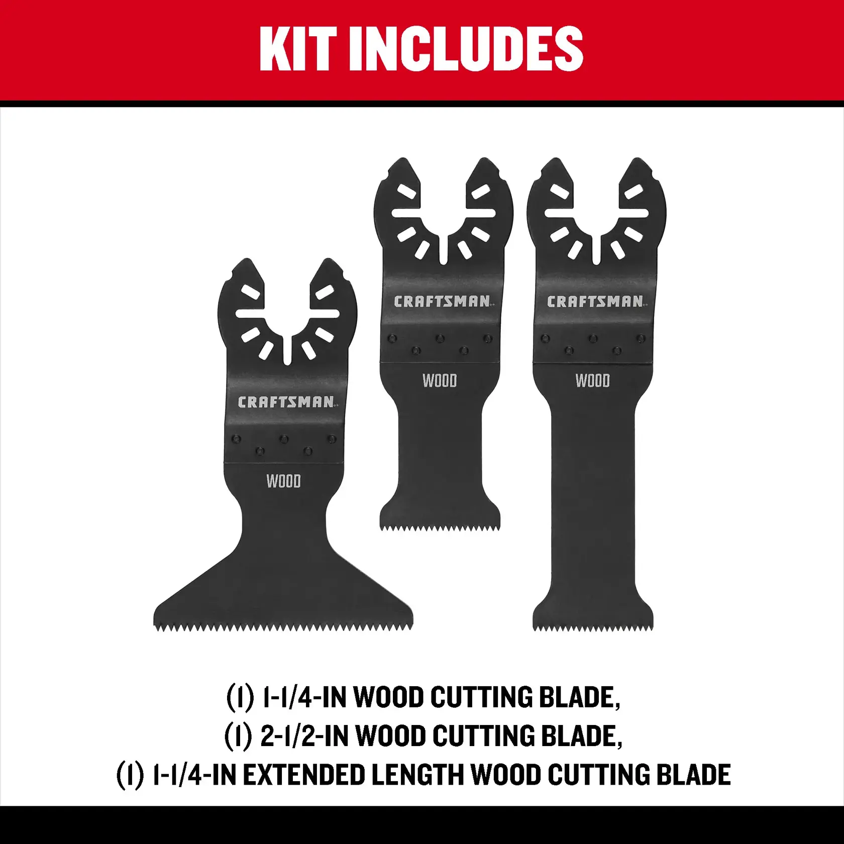 CRAFTSMAN CMAO202 Oscillating Blades Cutting Set (3-Piece) F+B