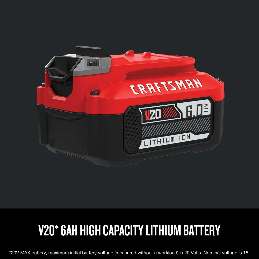 Graphic of CRAFTSMAN Batteries & Chargers highlighting product features
