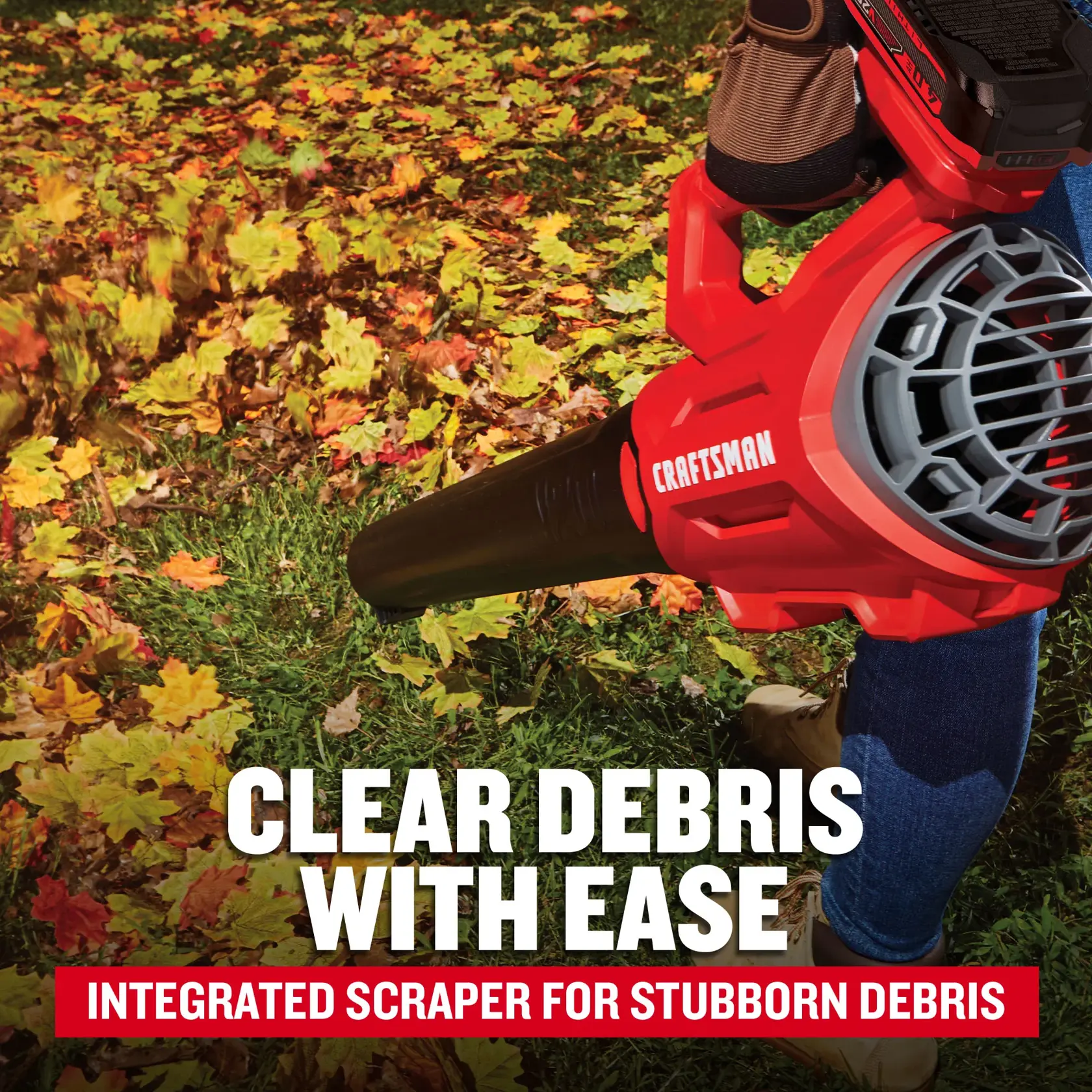 CRAFTSMAN V20* Cordless Axial Leaf Blower Kit Integrated Scrapper