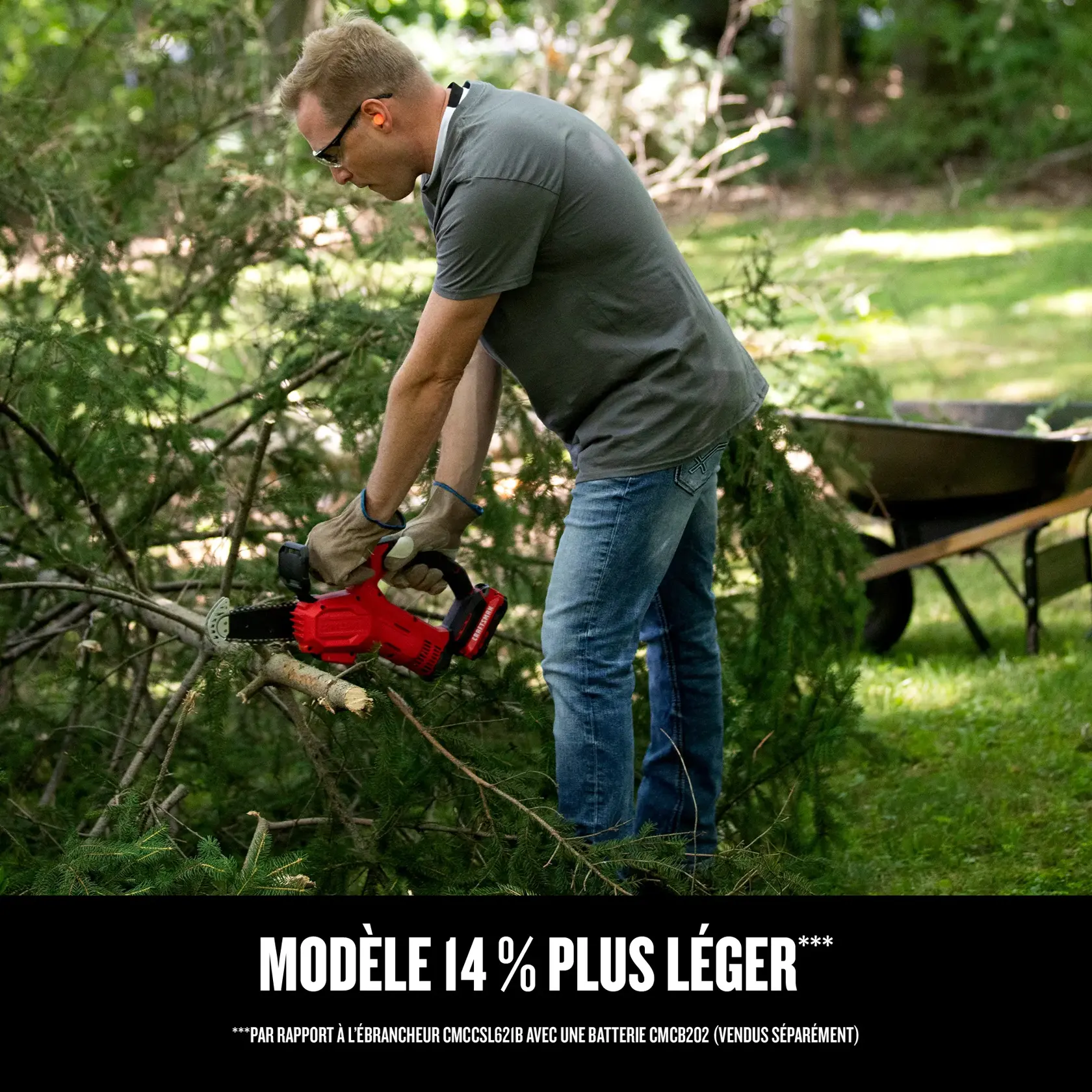 Scie à chaîne d’élagage sans fil V20