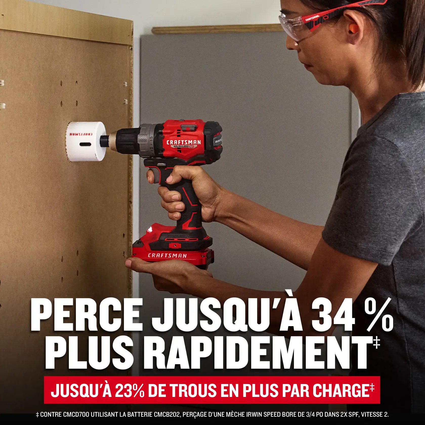 Vitesse de la perceuse-visseuse sans balai V20 CRAFTSMAN