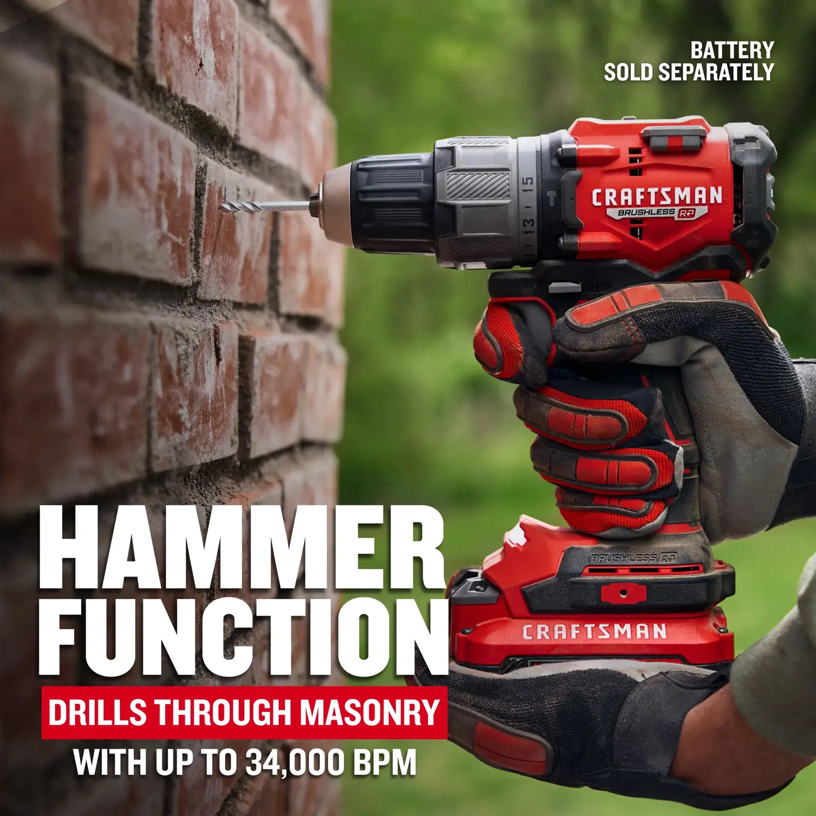 CRAFTSMAN V20 BRP Hammer Drill Hammer Function