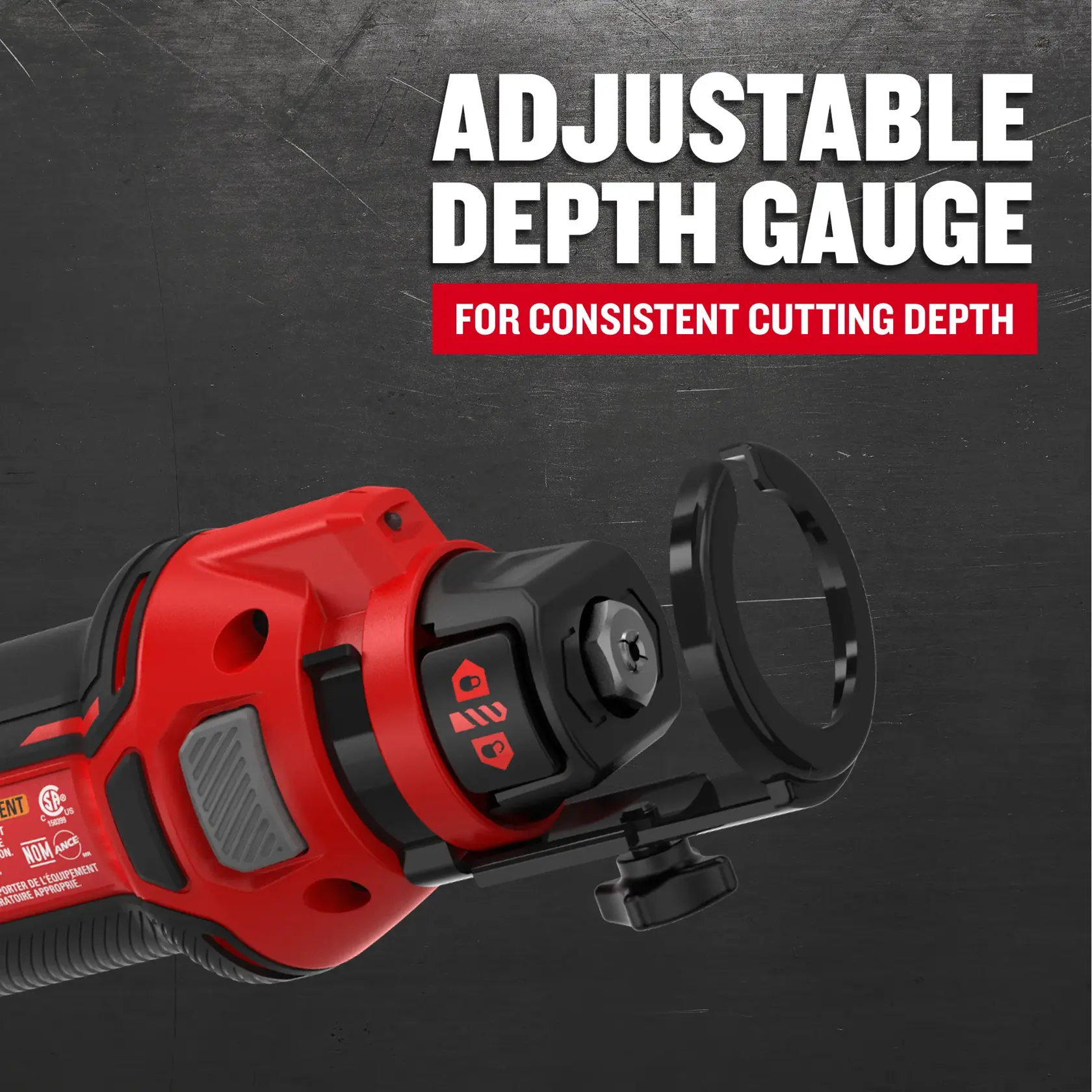 CMCE200B Adjustable Depth Gauge Carousel Graphic