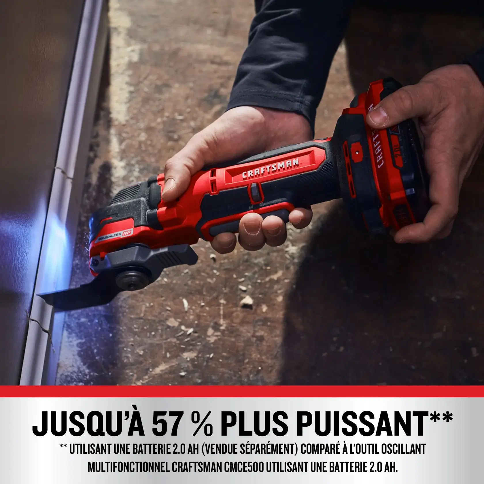 Outil oscillant sans balai V20 RP sur fond foncé (outil seulement)