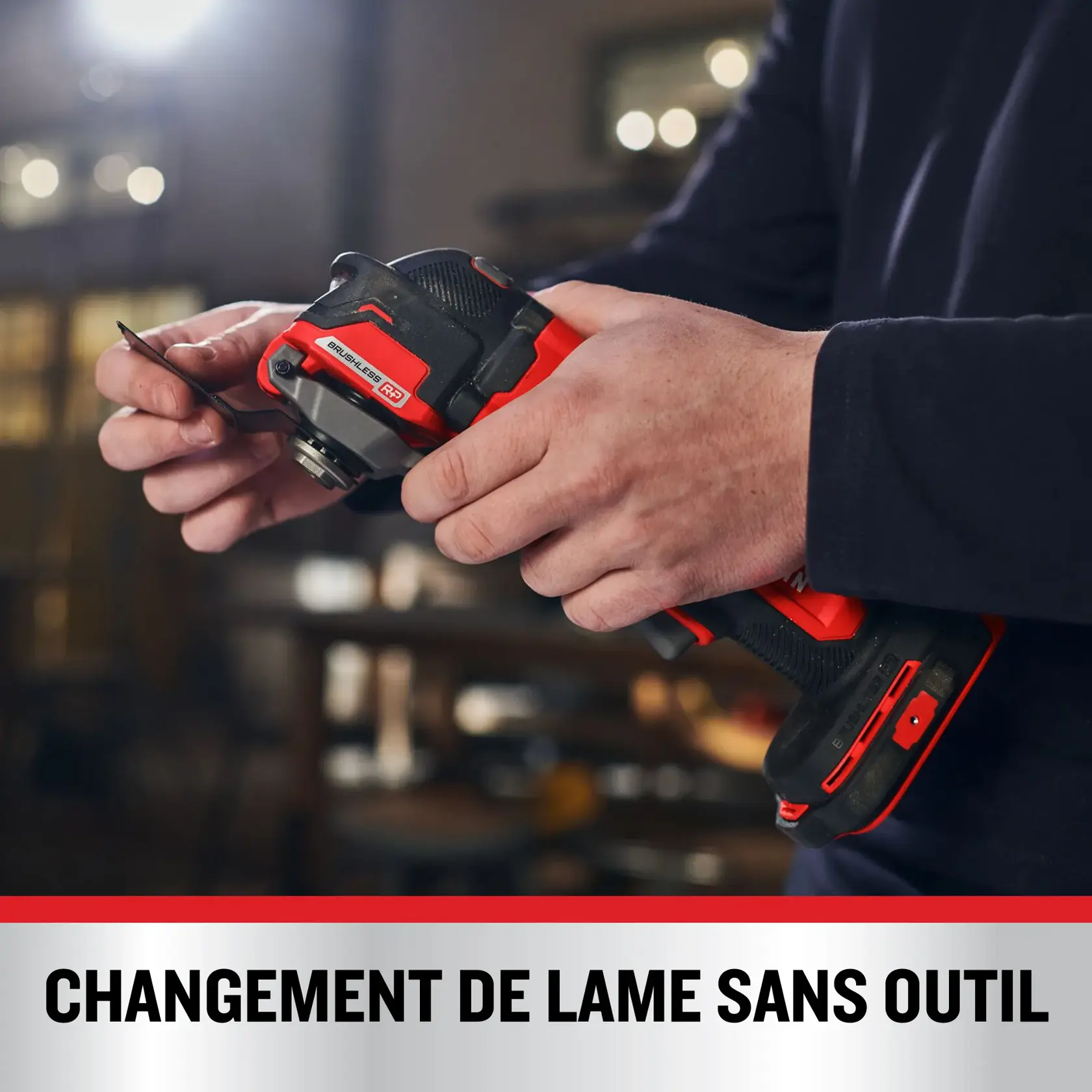 Outil oscillant sans balai V20 RP sur fond foncé (outil seulement)