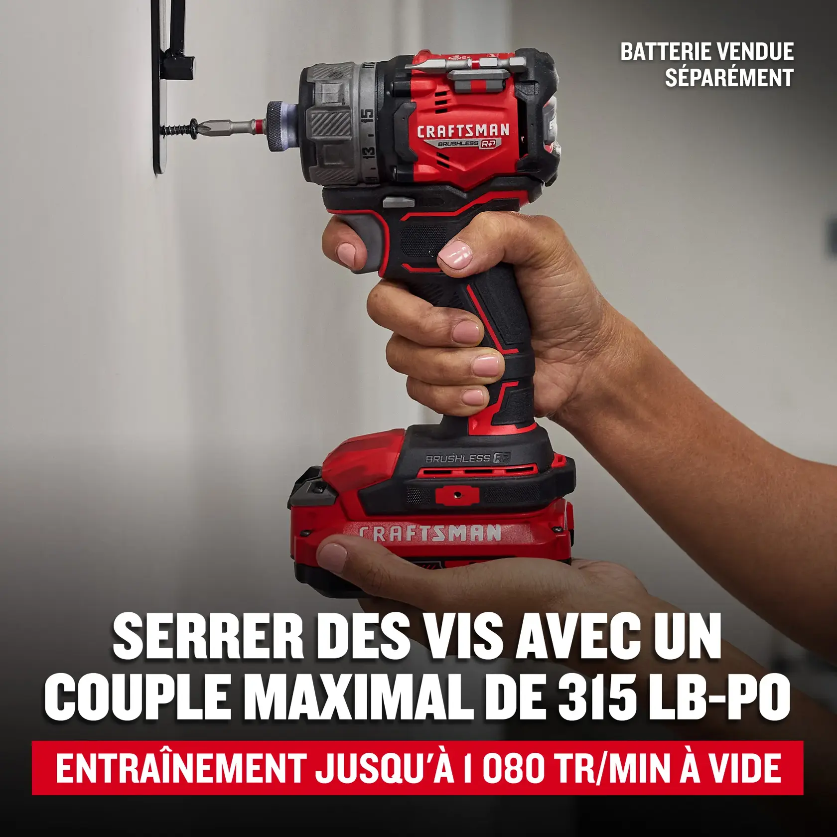 Couple maximal de la perceuse V20 CRAFTSMAN