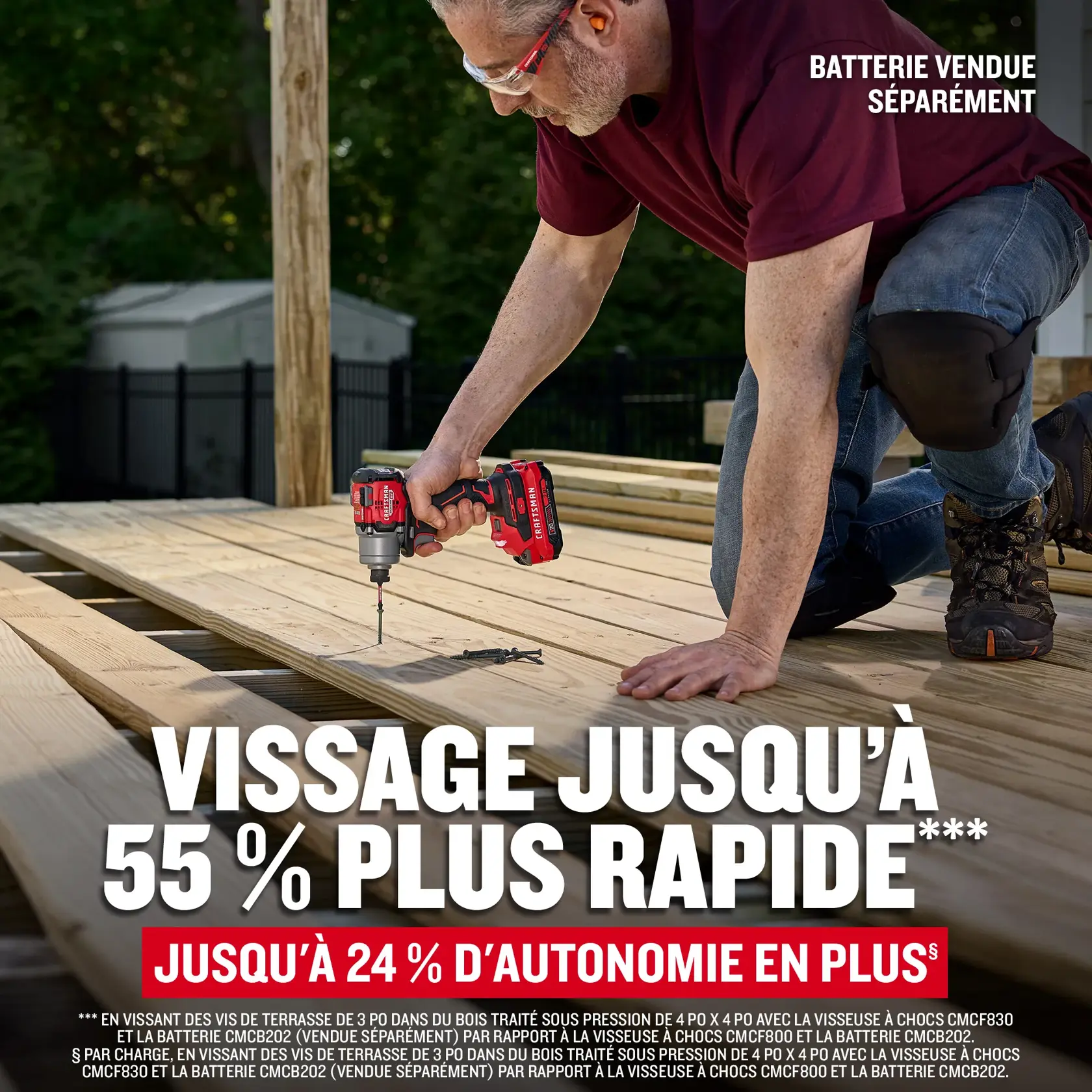 Vissage plus rapide avec la visseuse à percussion V20 CRAFTSMAN