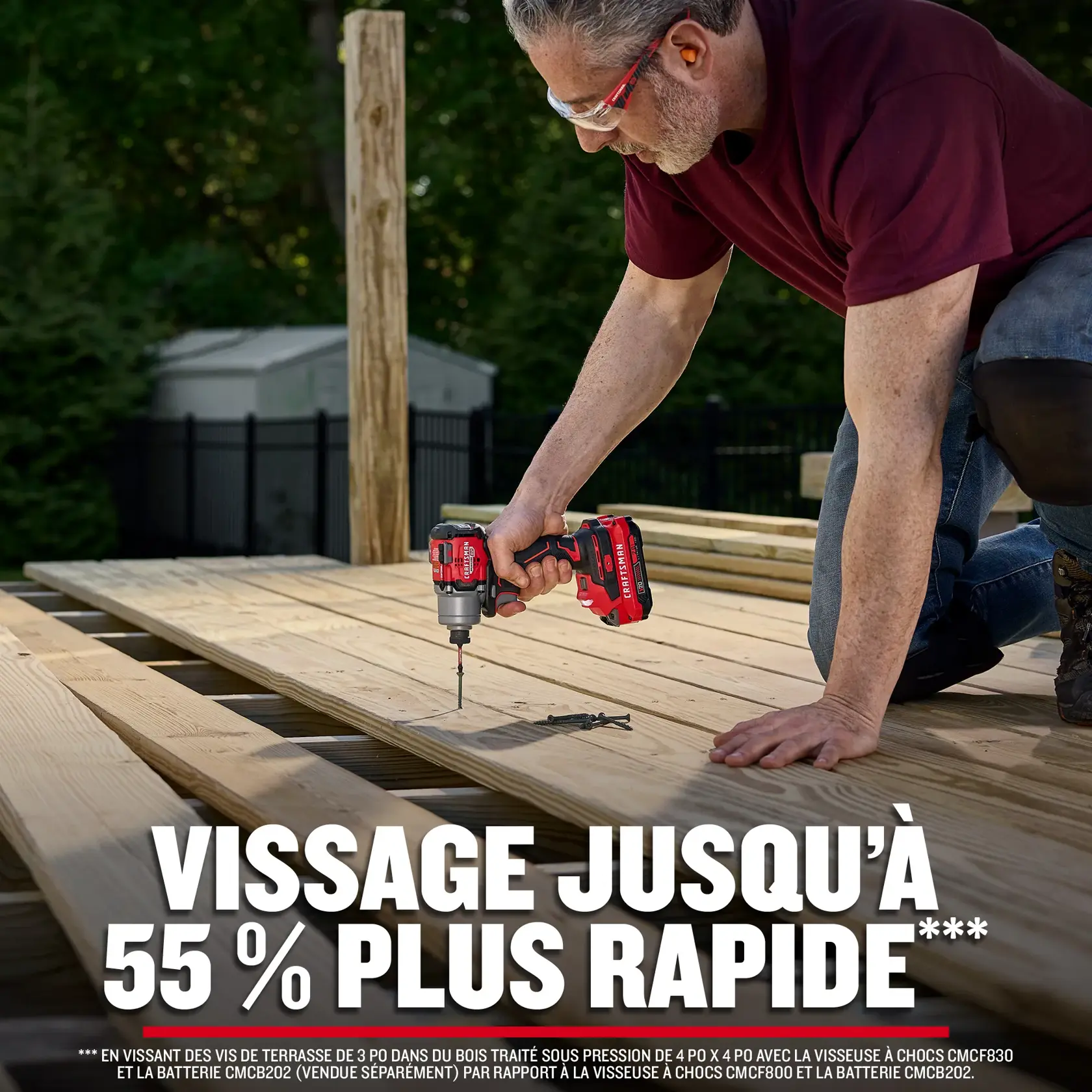 Vissage plus rapide avec la visseuse à percussion V20 CRAFTSMAN