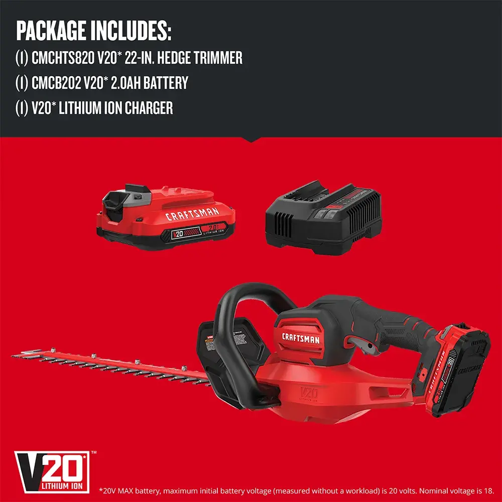 Graphic of CRAFTSMAN Hedge Trimmers highlighting product features