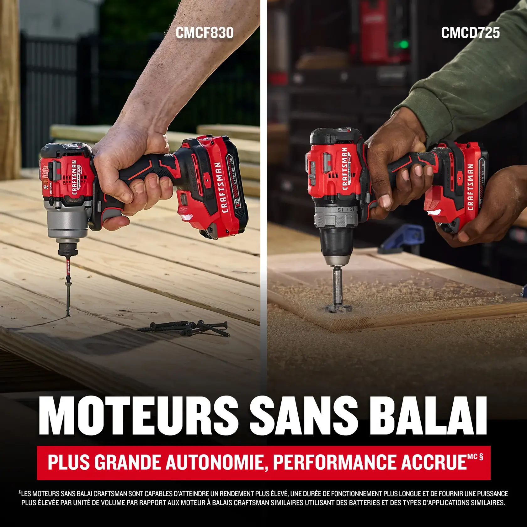 Moteurs de l’ensemble 2 outils V20 BRP CRAFTSMAN