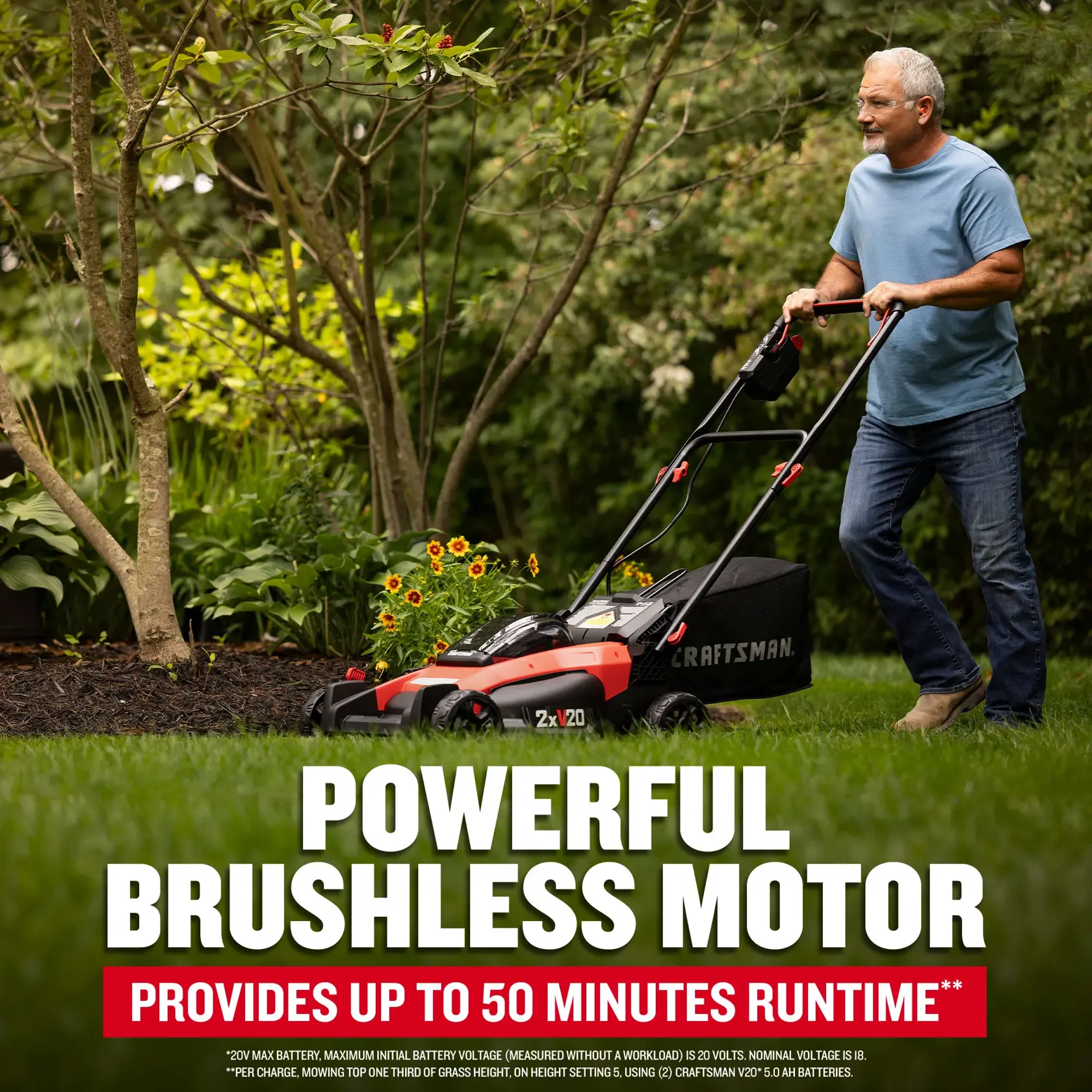 Graphic of CRAFTSMAN Push Mowers highlighting product features