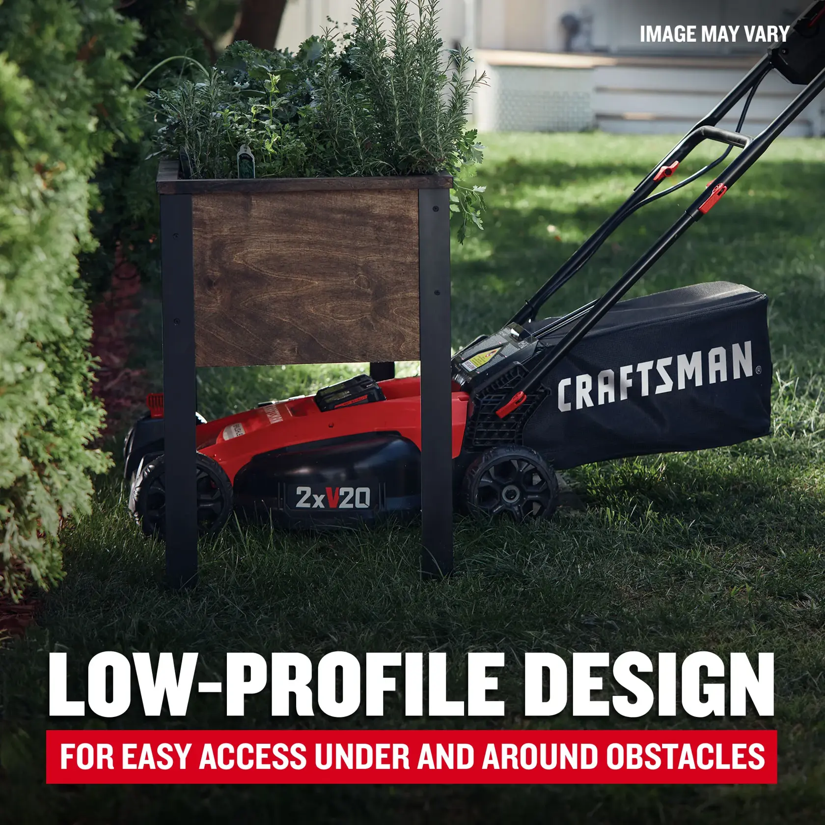 Graphic of CRAFTSMAN Push Mowers highlighting product features