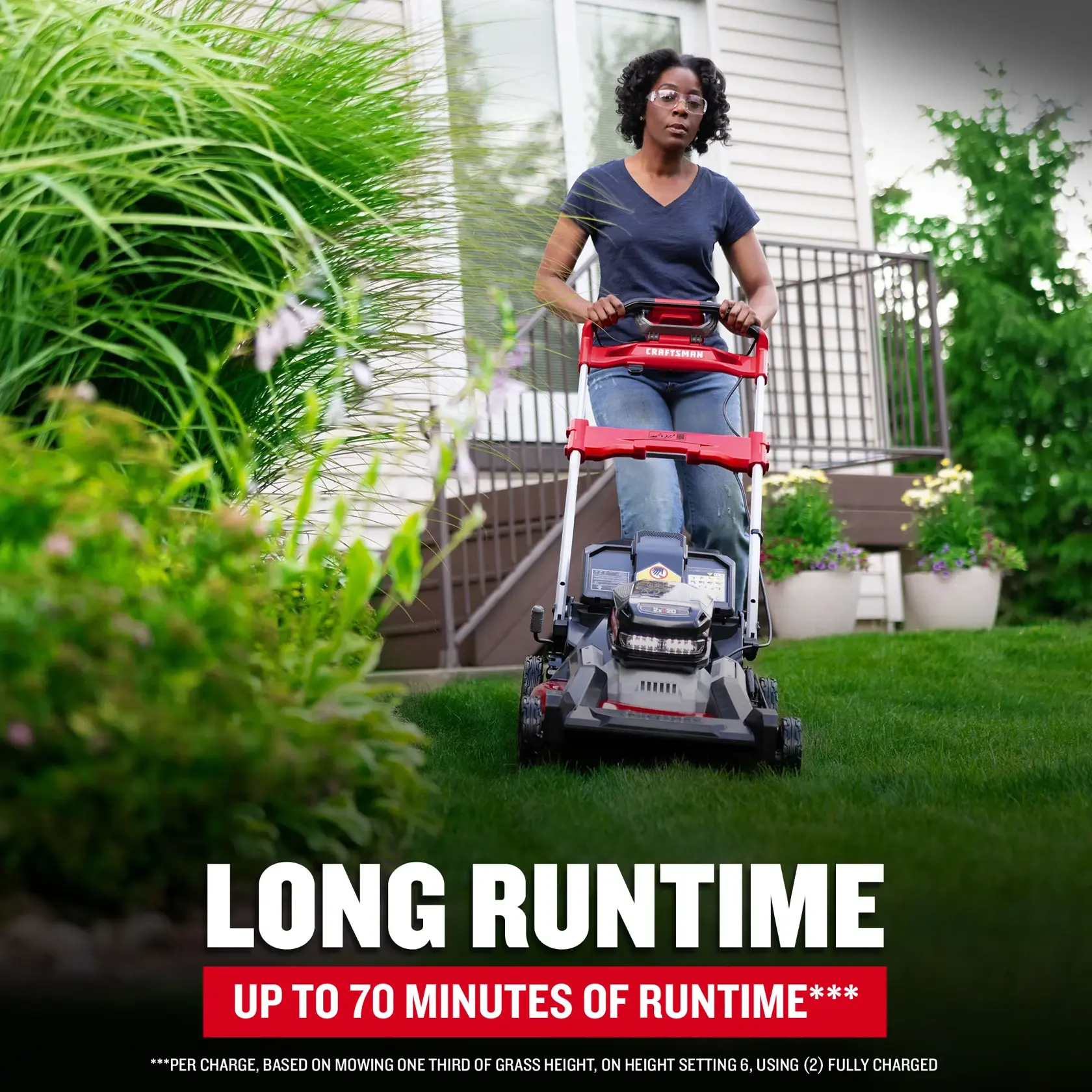 CRAFTSMAN BRUSHLESS RP 2xV20* Self-Propelled Walk-behind MowerRuntime Benefit