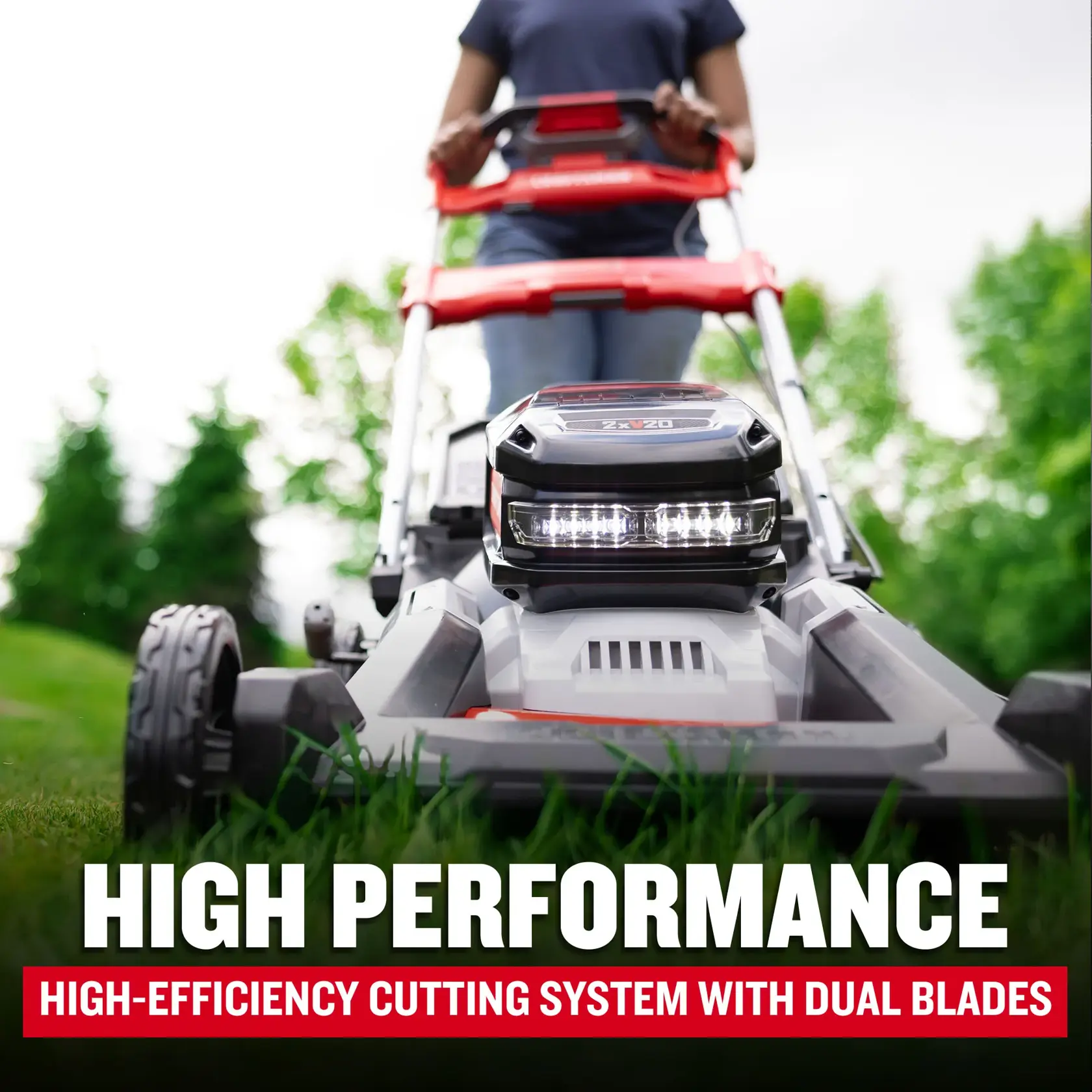 CRAFTSMAN BRUSHLESS RP 2xV20* Self-Propelled Walk-behind Mower High Efficiency Deck Feature