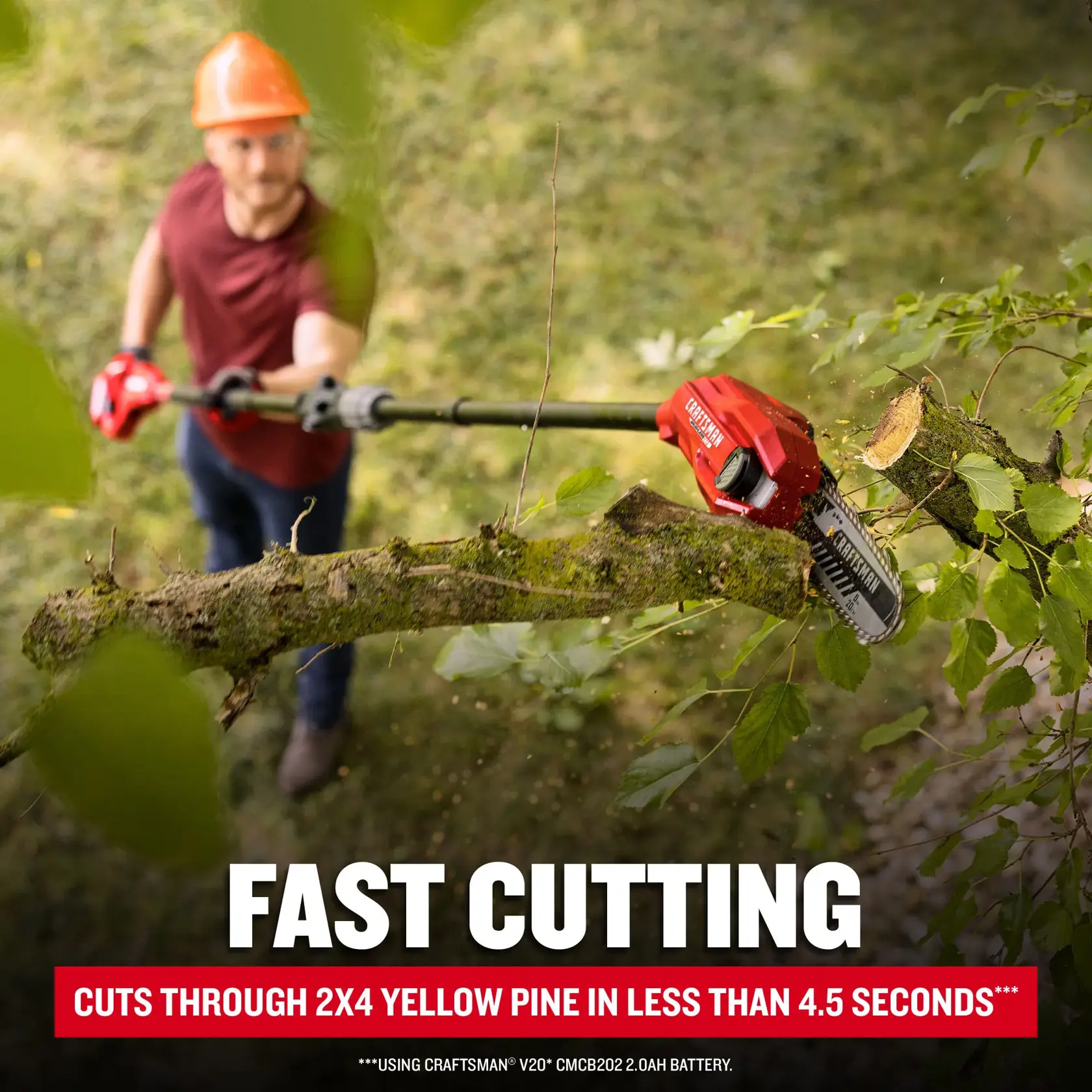 CRAFTSMAN V20* BRUSHLESS RP Pole Saw Fast Cutting