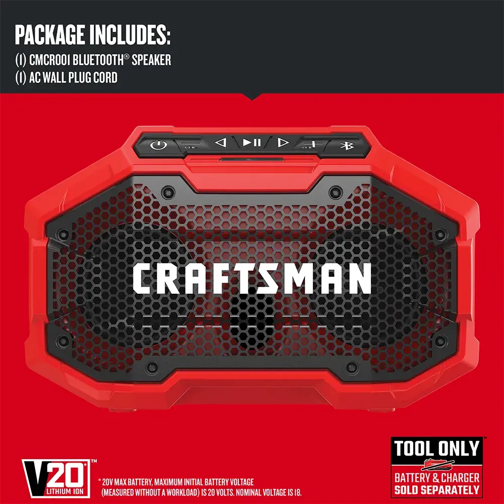 Graphic of CRAFTSMAN Radios & Audio highlighting product features