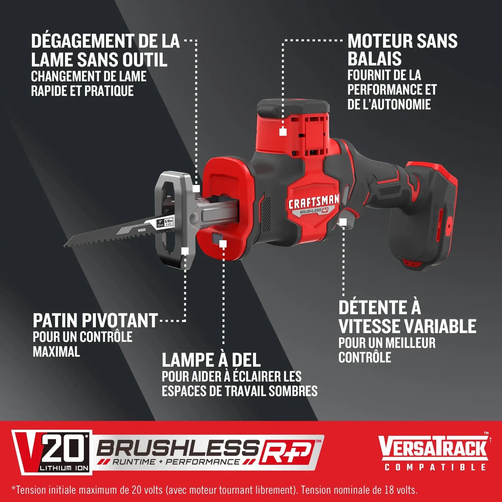 Scie alternative compacte BRUSHLESS RP de CRAFTSMAN