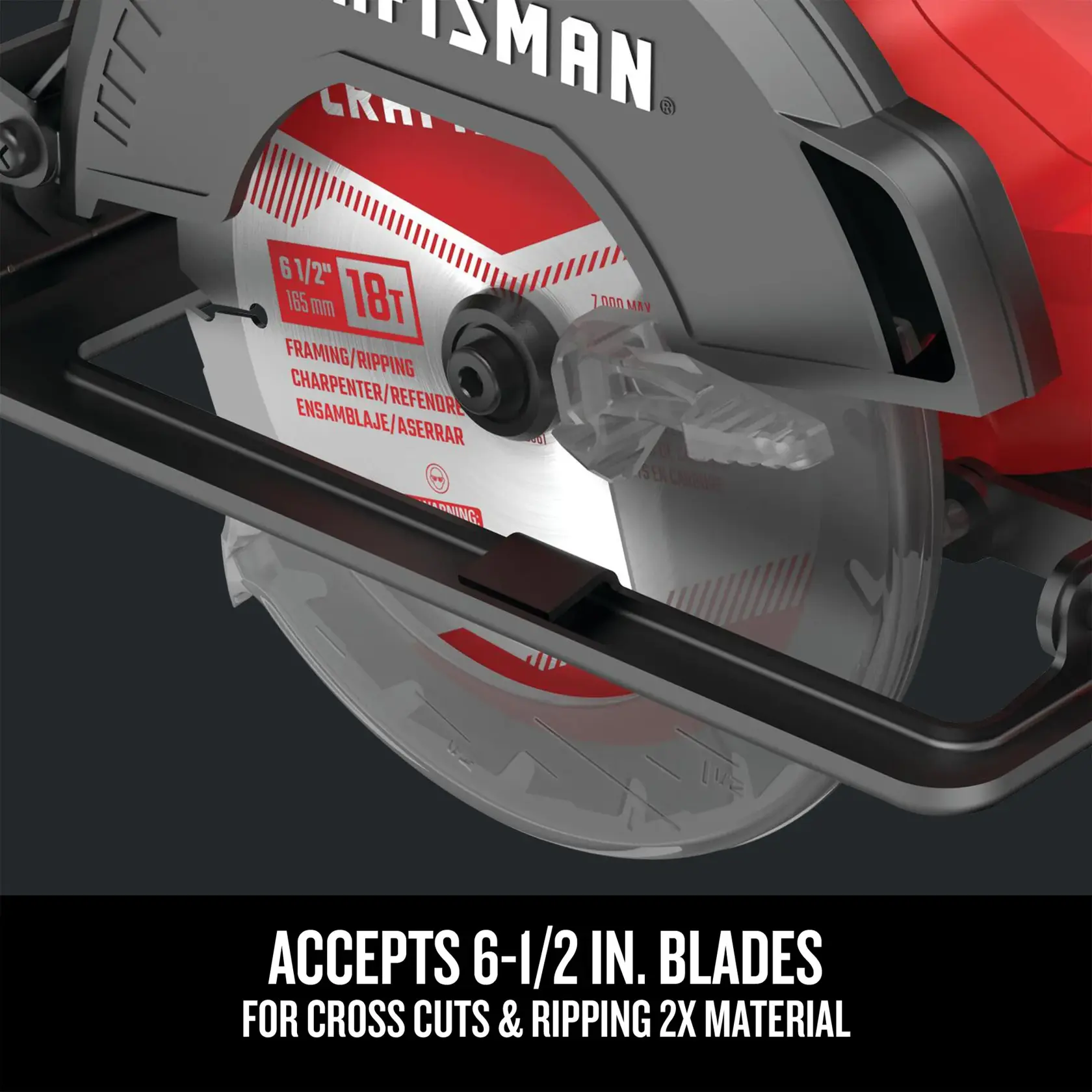 Graphic of CRAFTSMAN Circular Saws highlighting product features
