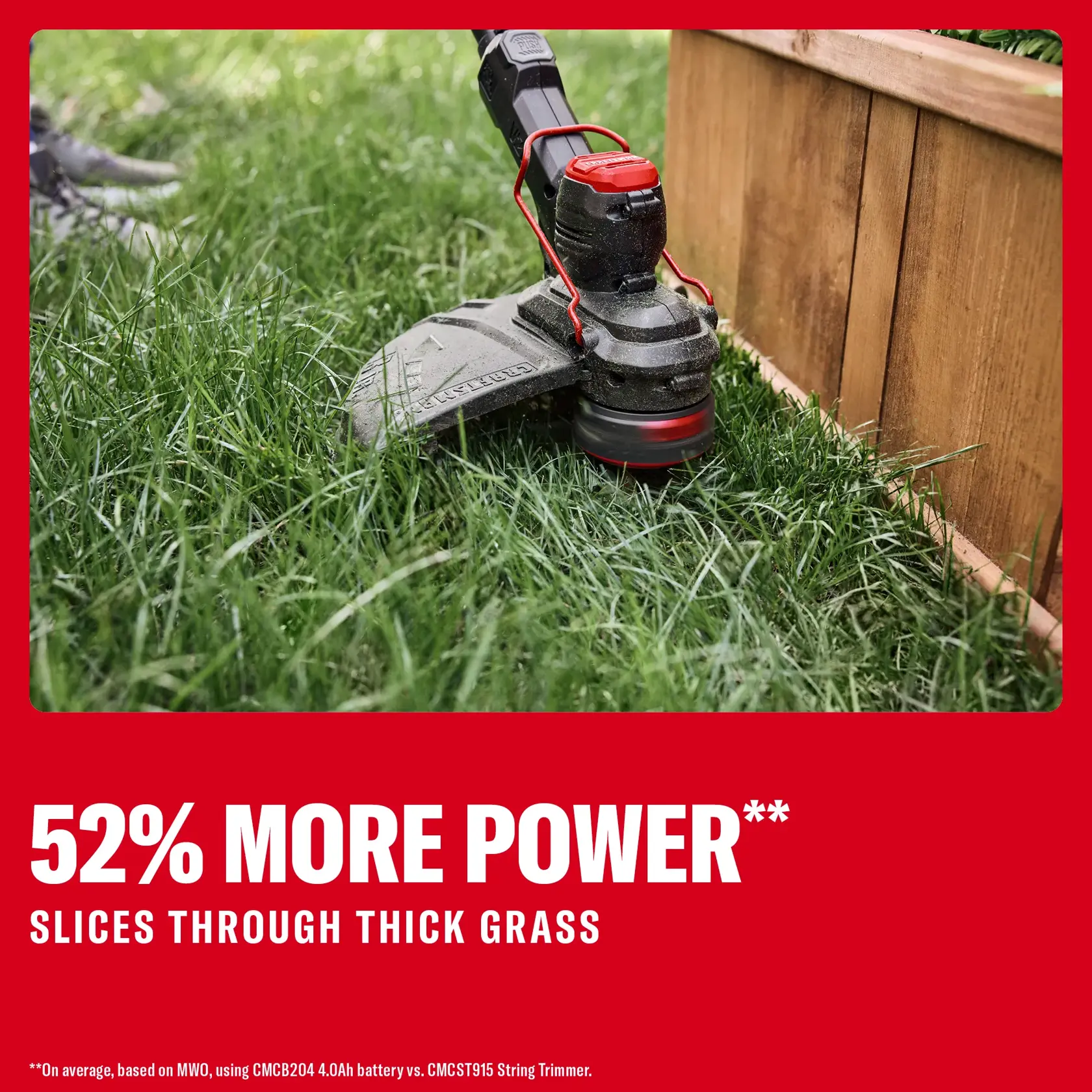 CRAFTSMAN® V20* String Trimmer Kit with 4Ah Battery and Charger eComm Graphic