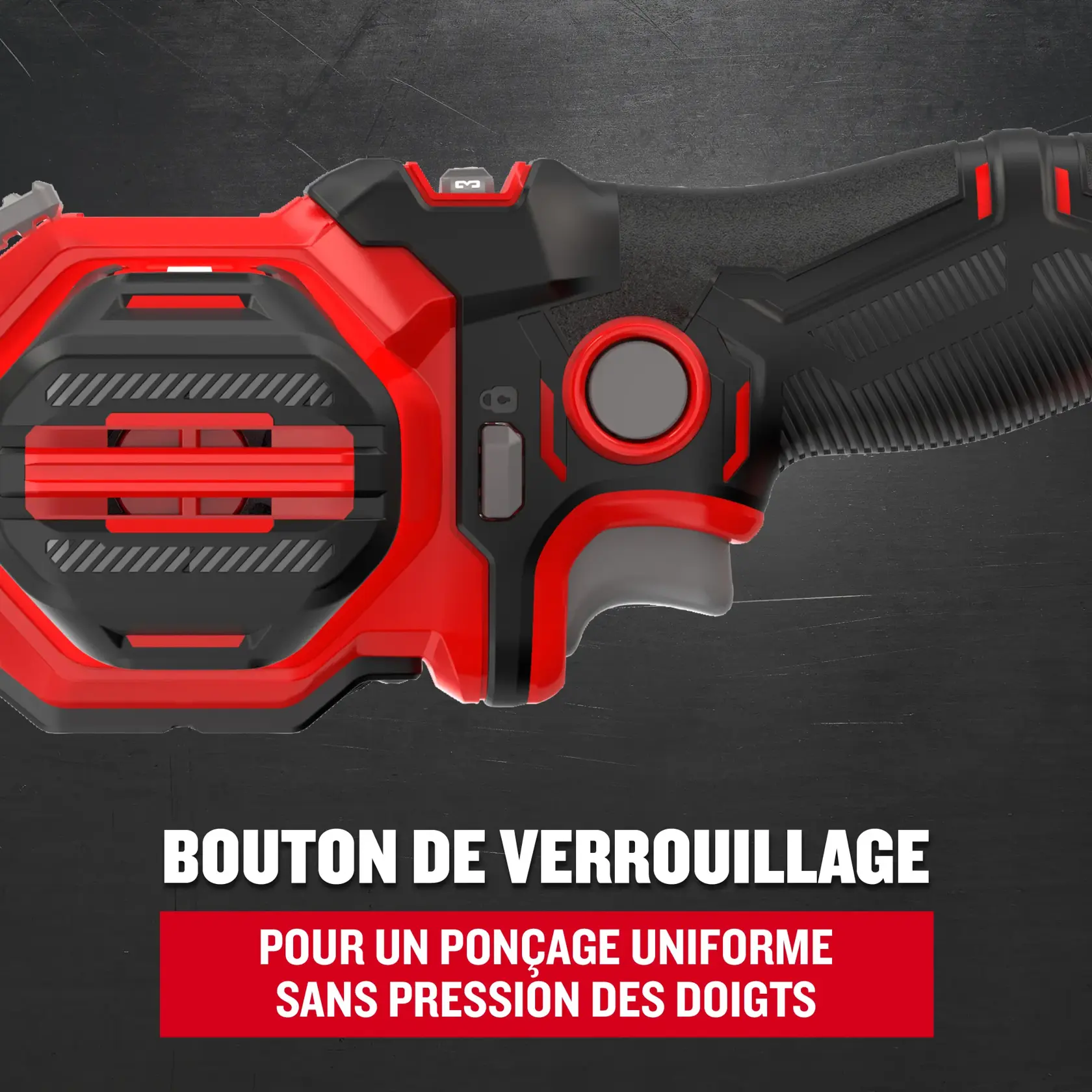 Bouton de verrouillage pour un ponçage uniforme sans pression des doigts