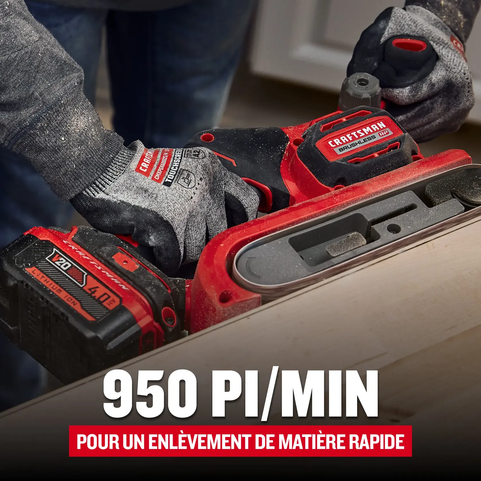 950 pi/min pour un enlèvement de matière rapide