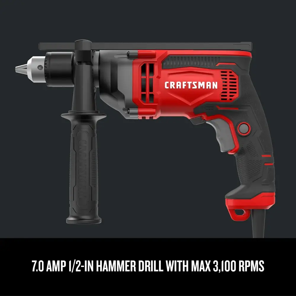 Graphic of CRAFTSMAN Drills: Hammer highlighting product features