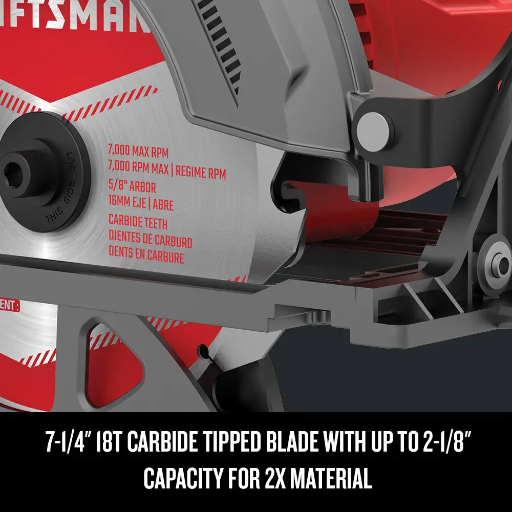 Graphic of CRAFTSMAN Circular Saws highlighting product features