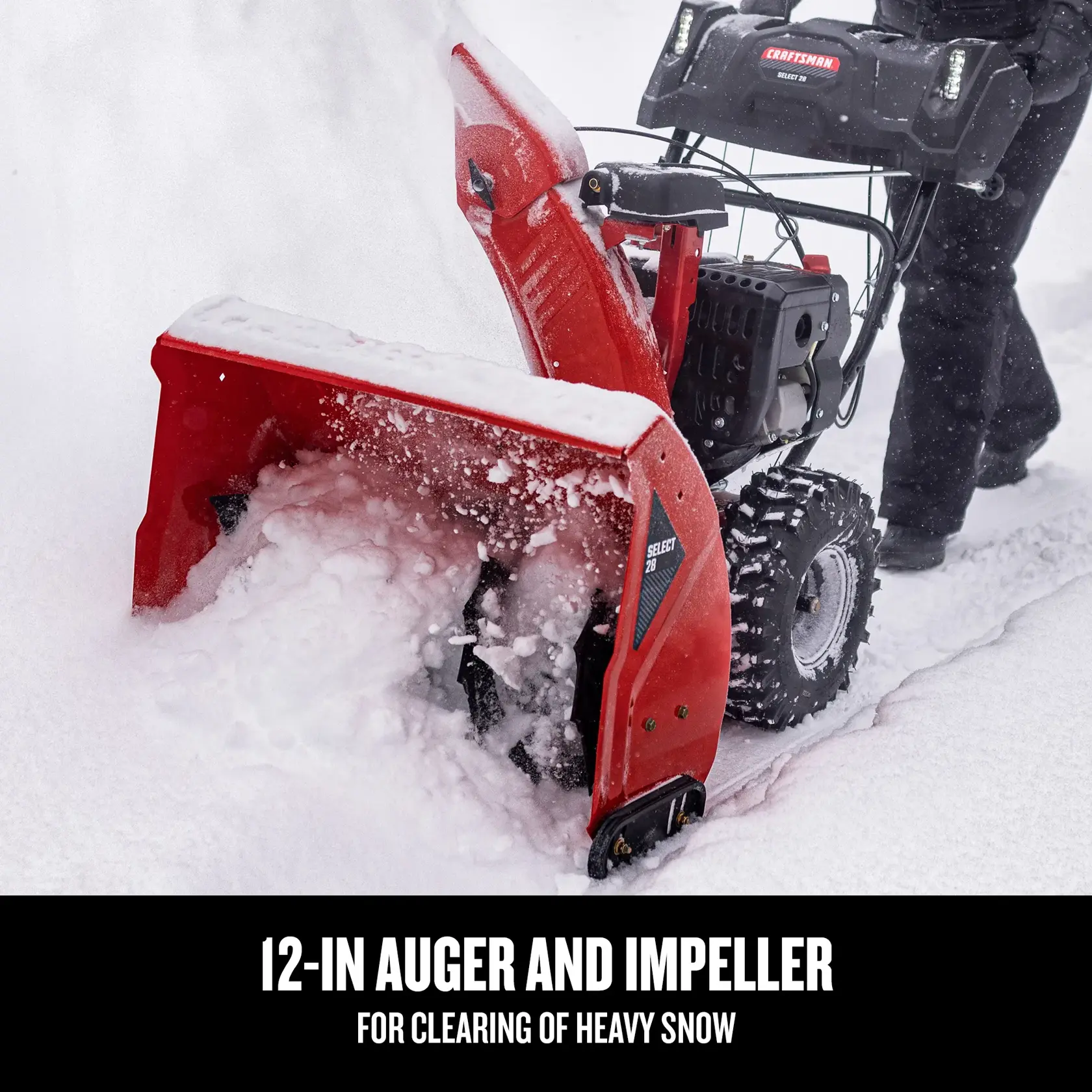 CRAFTSMAN 28-in. 272-cc Two Stage Gas Snow Blower  focused in on auger and impeller