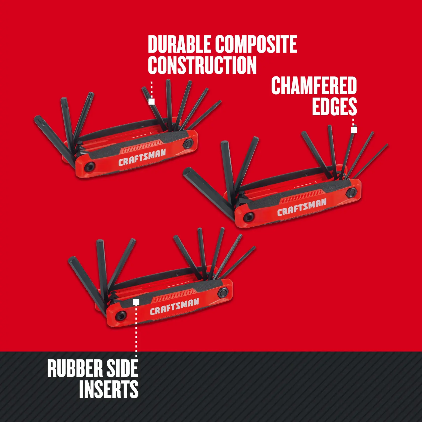 Graphic of CRAFTSMAN Screwdrivers: Hex Keys highlighting product features