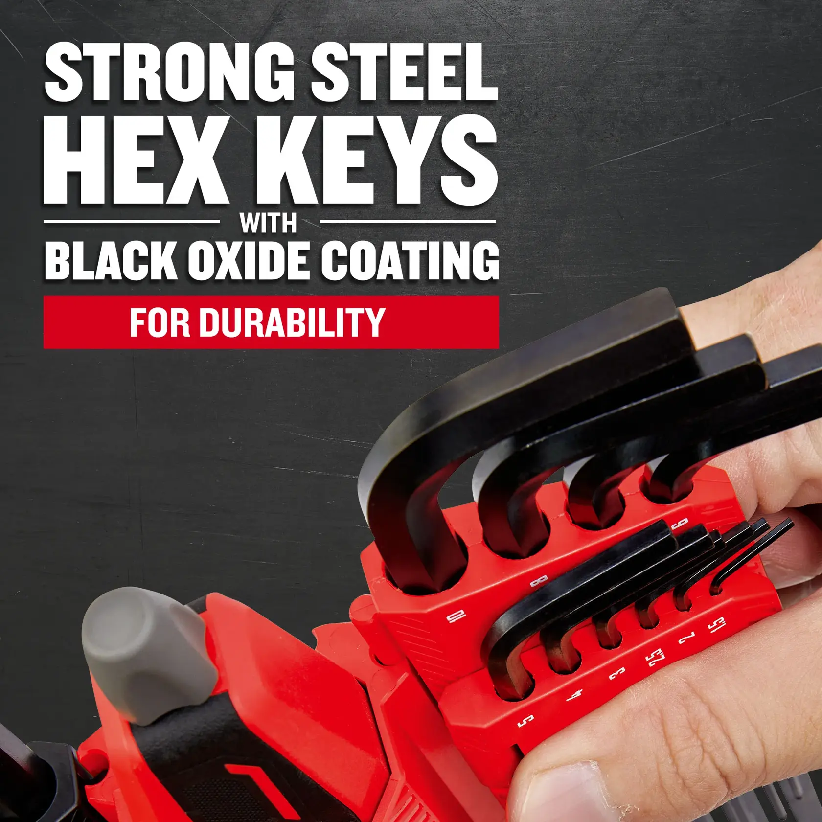 Strong Steel Hex Keys Graphic