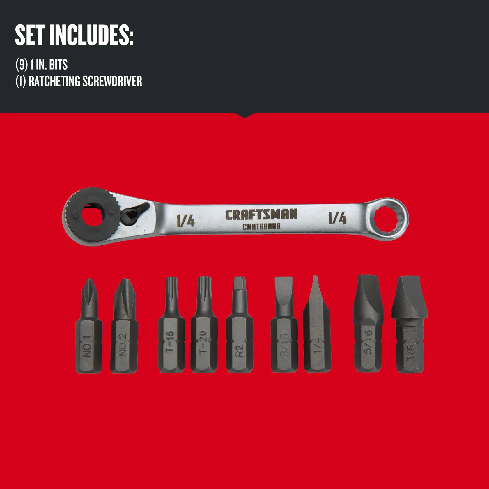 Graphic of CRAFTSMAN Screwdrivers: Set highlighting product features