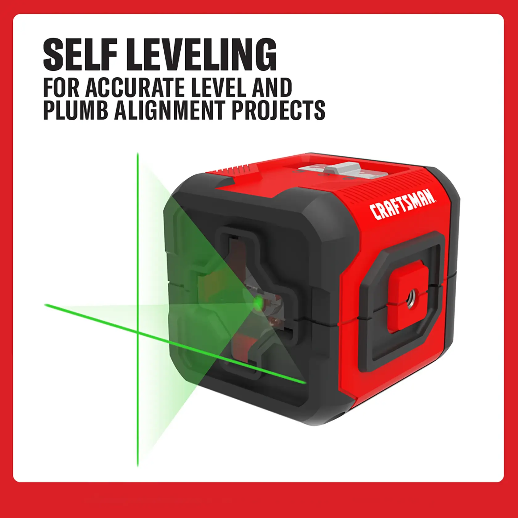 CRAFTSMAN Green Cross Line Laser (55 ft. Range)