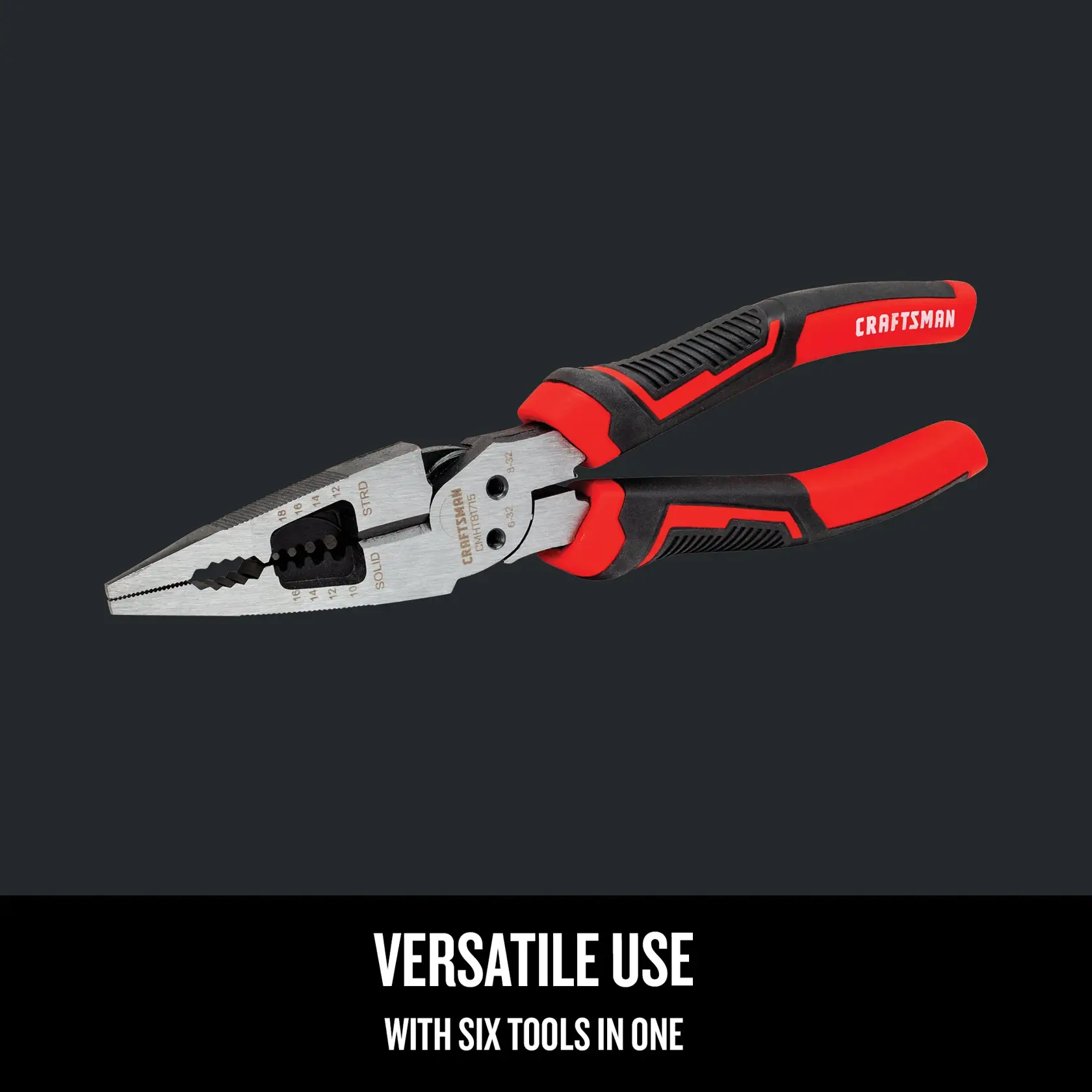 Graphic of CRAFTSMAN Pliers: Long Nose highlighting product features