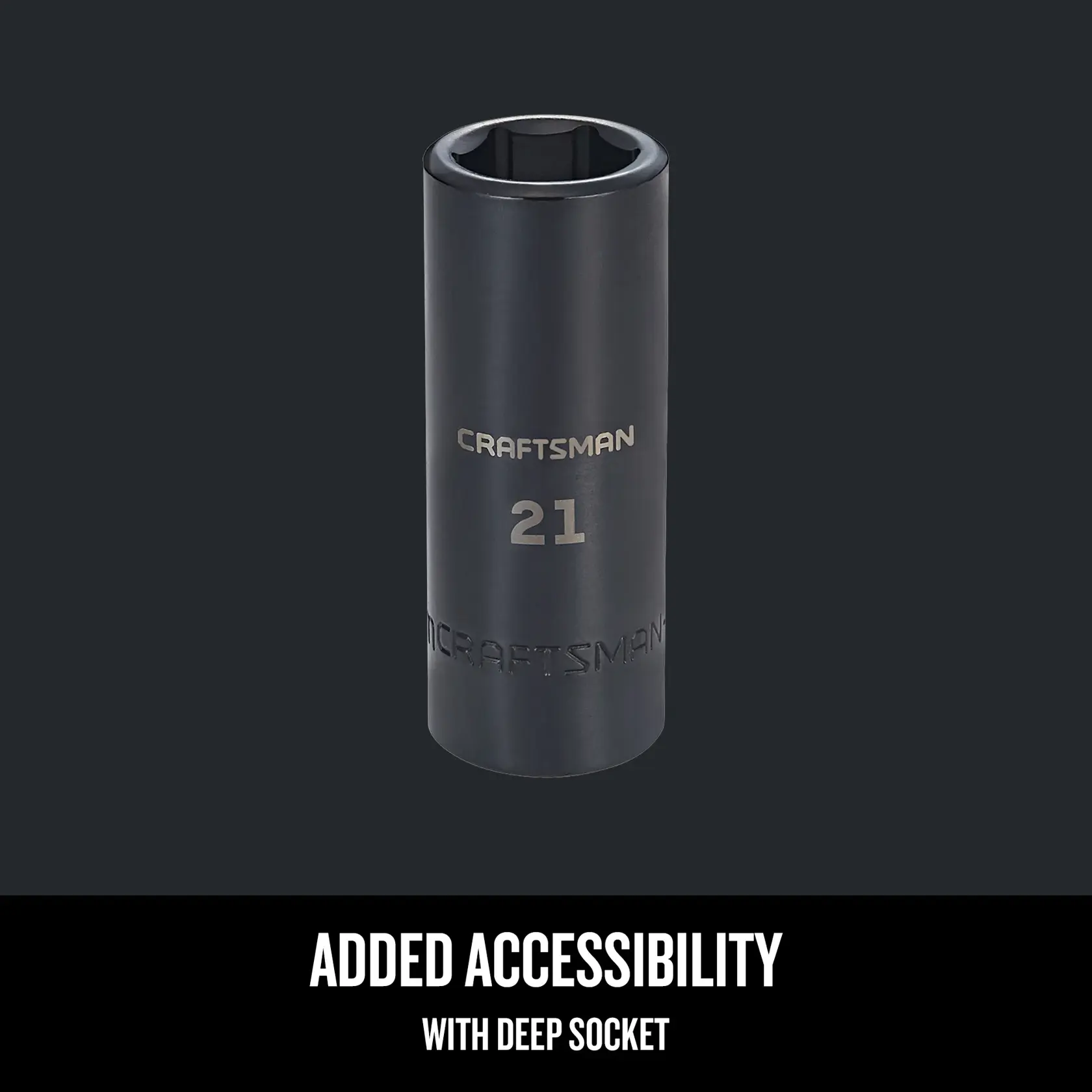 Graphic of CRAFTSMAN Sockets: Impact highlighting product features