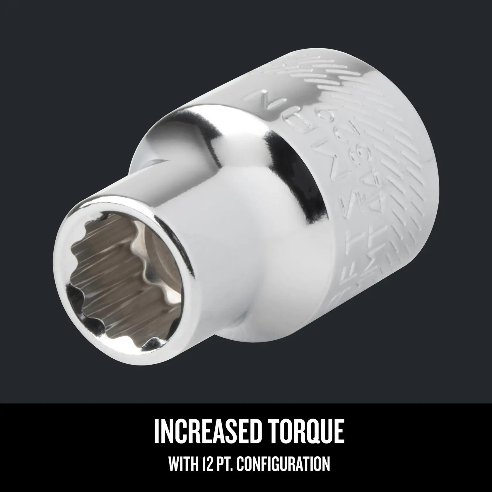 Graphic of CRAFTSMAN Sockets: 12-Point highlighting product features