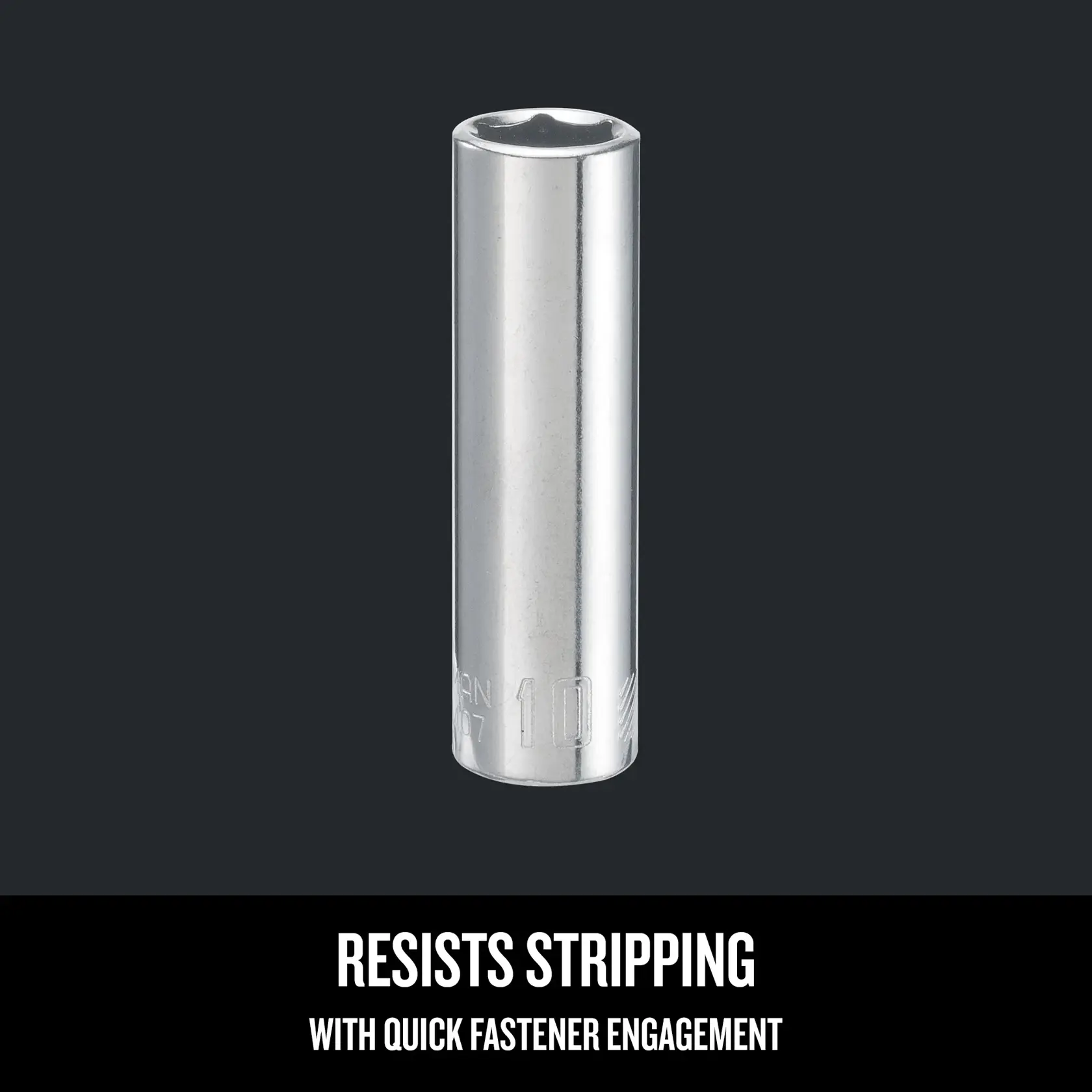 Graphic of CRAFTSMAN Sockets: 6-Point highlighting product features