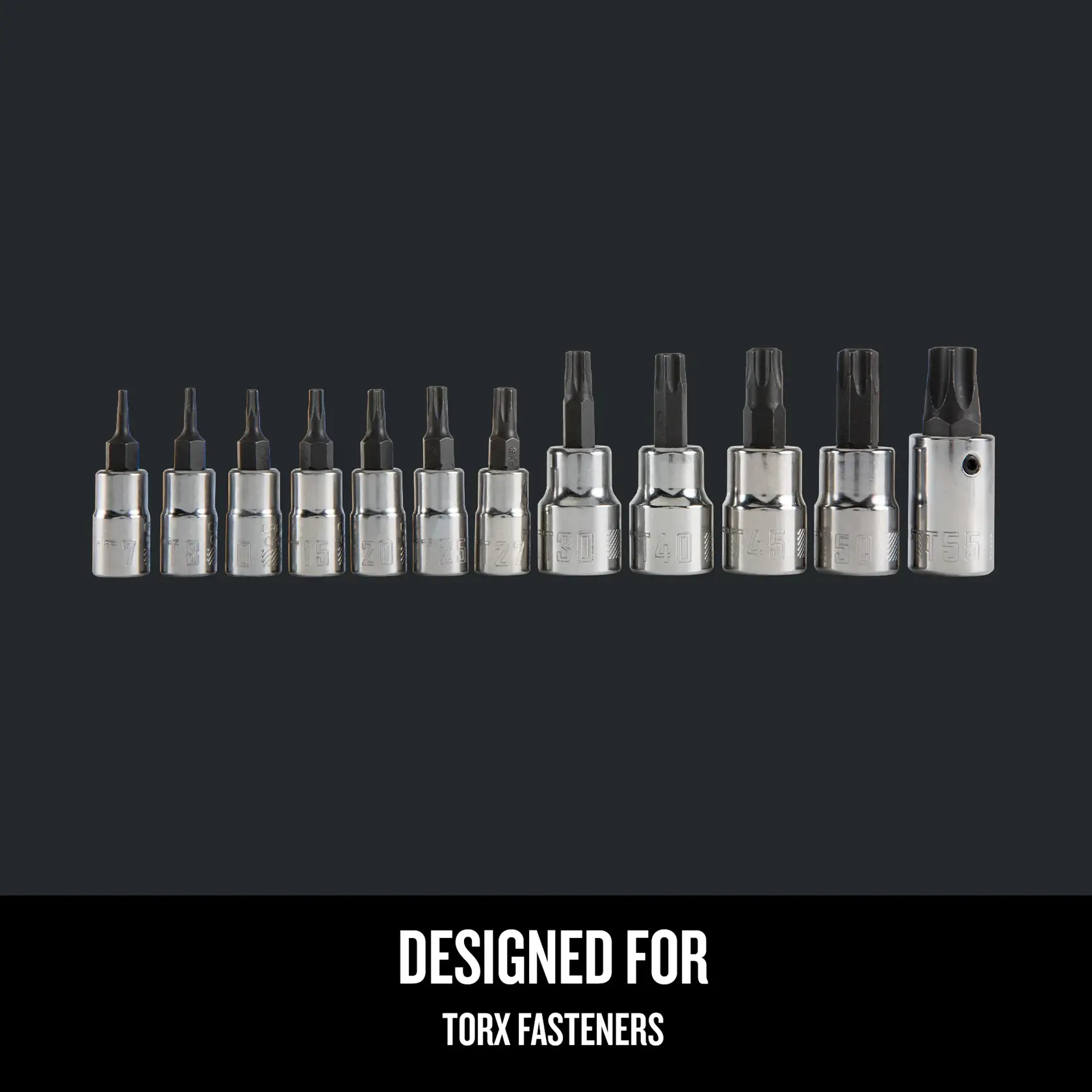 Graphic of CRAFTSMAN Sockets: Torx highlighting product features