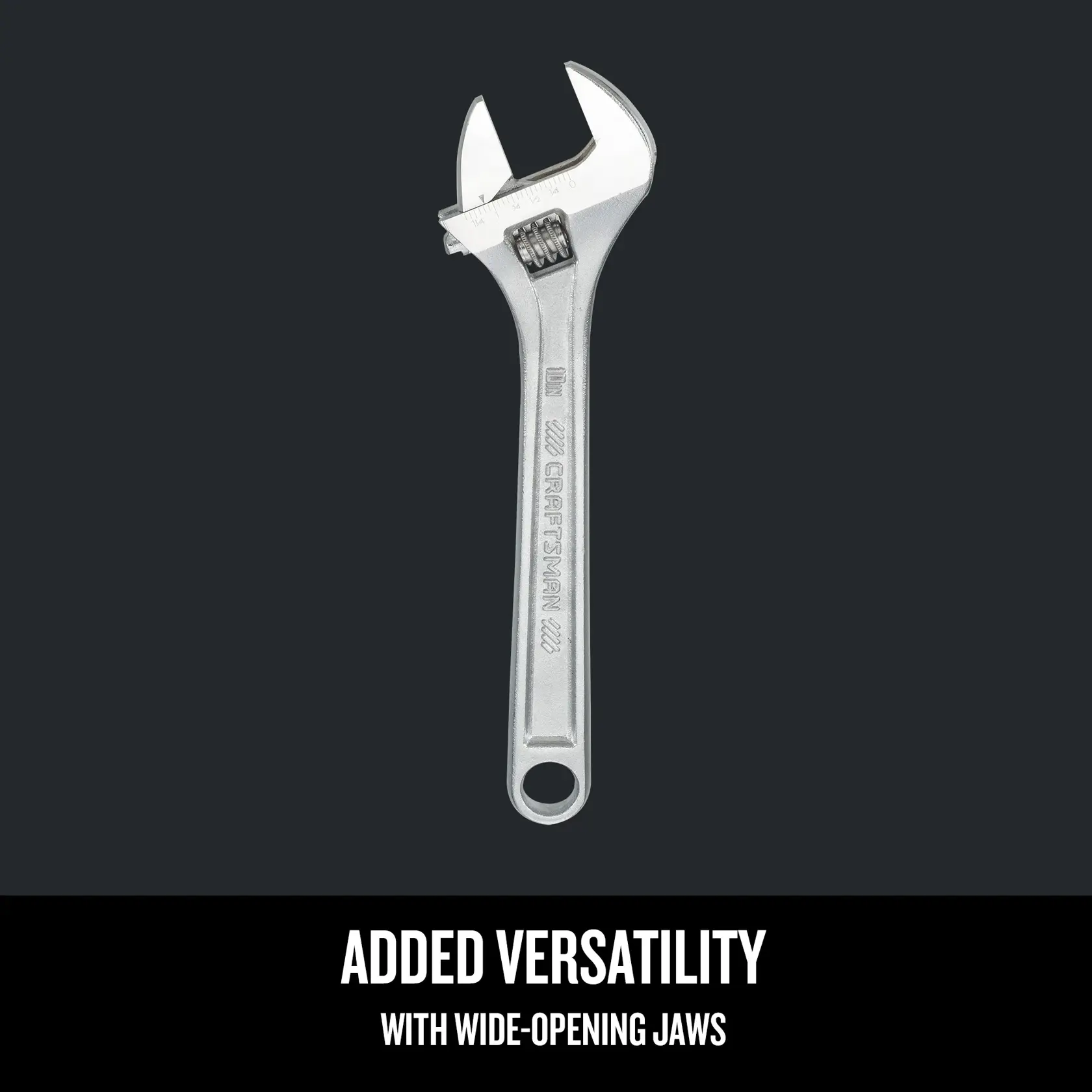 Graphic of CRAFTSMAN Wrenches: Adjustable highlighting product features