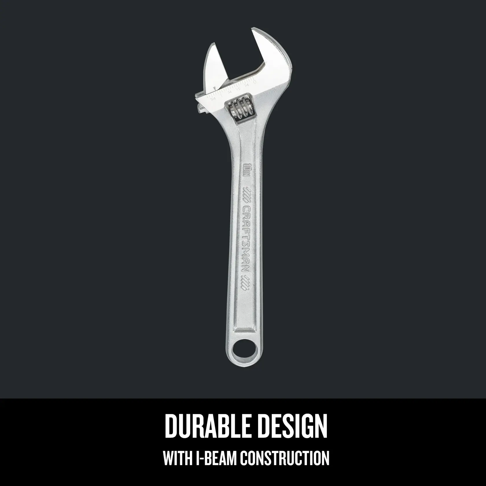 Graphic of CRAFTSMAN Wrenches: Adjustable highlighting product features