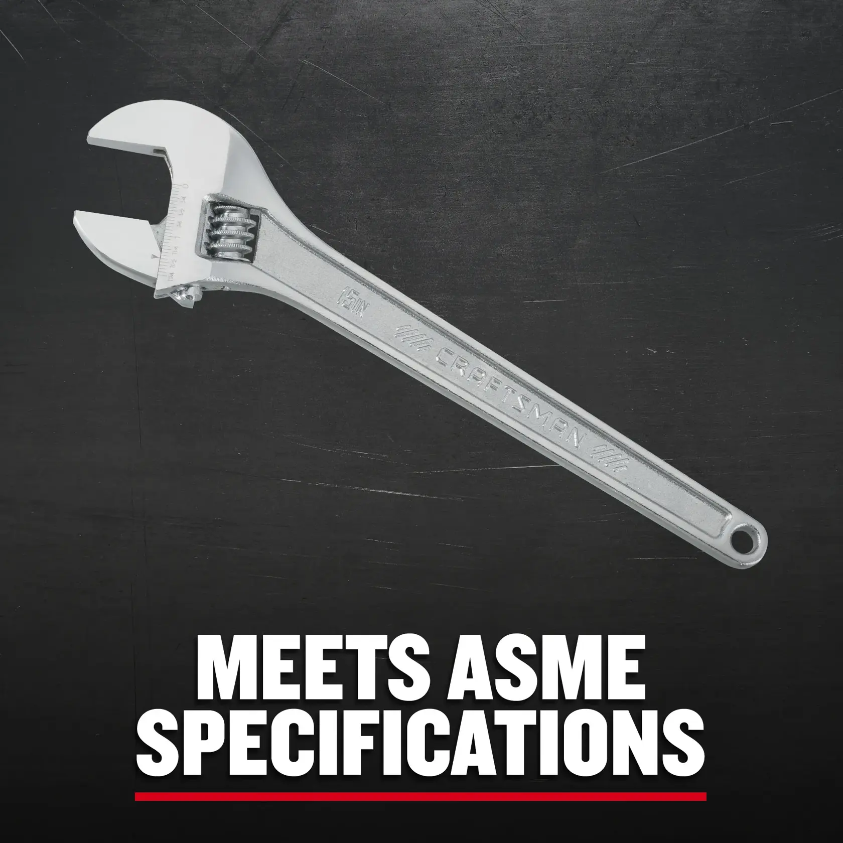Craftsman CMMT81625 15 in. Adjustable Wrench F+B
