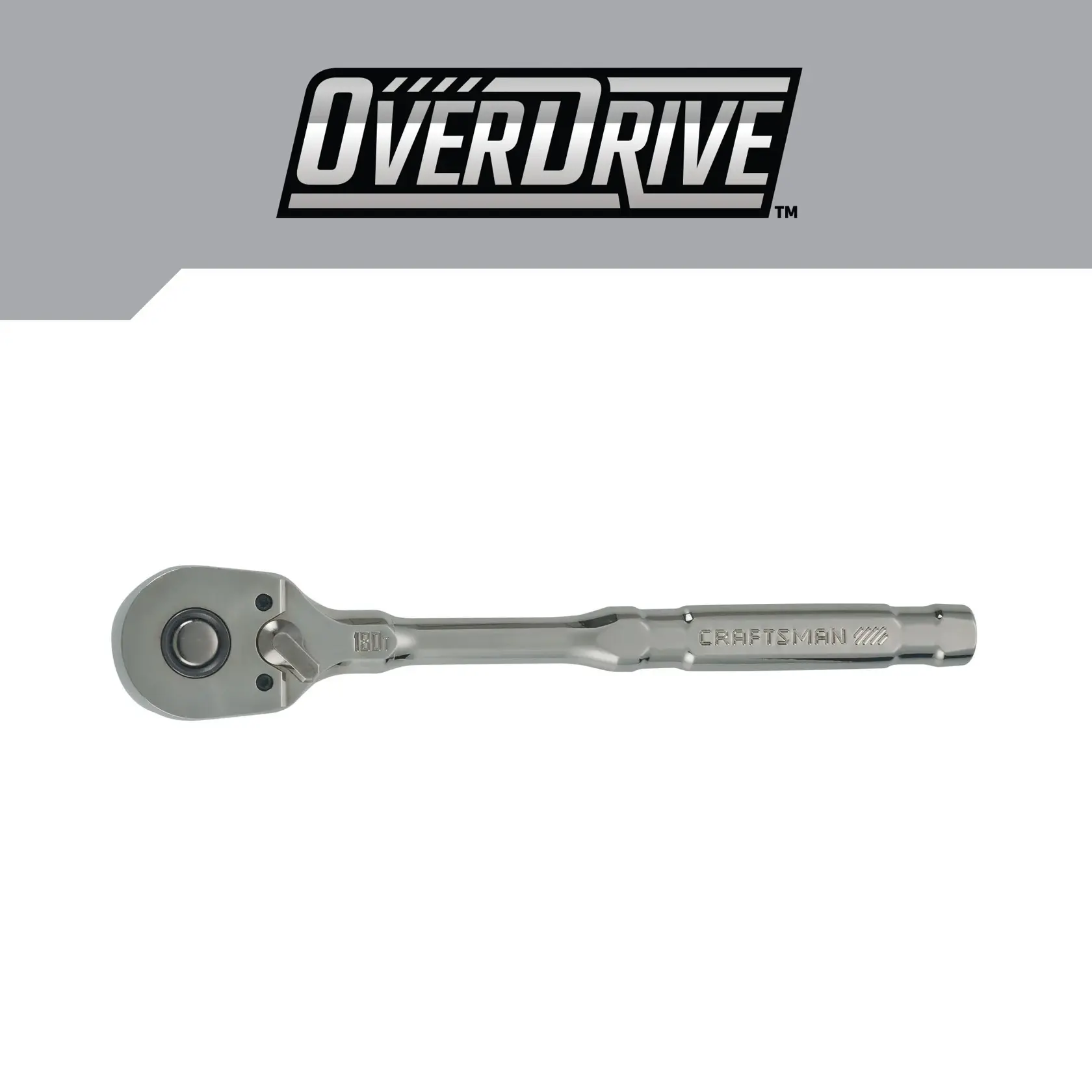 CRAFTSMAN OVERDRIVE 1/2 INCH DRIVE RATCHET on white background