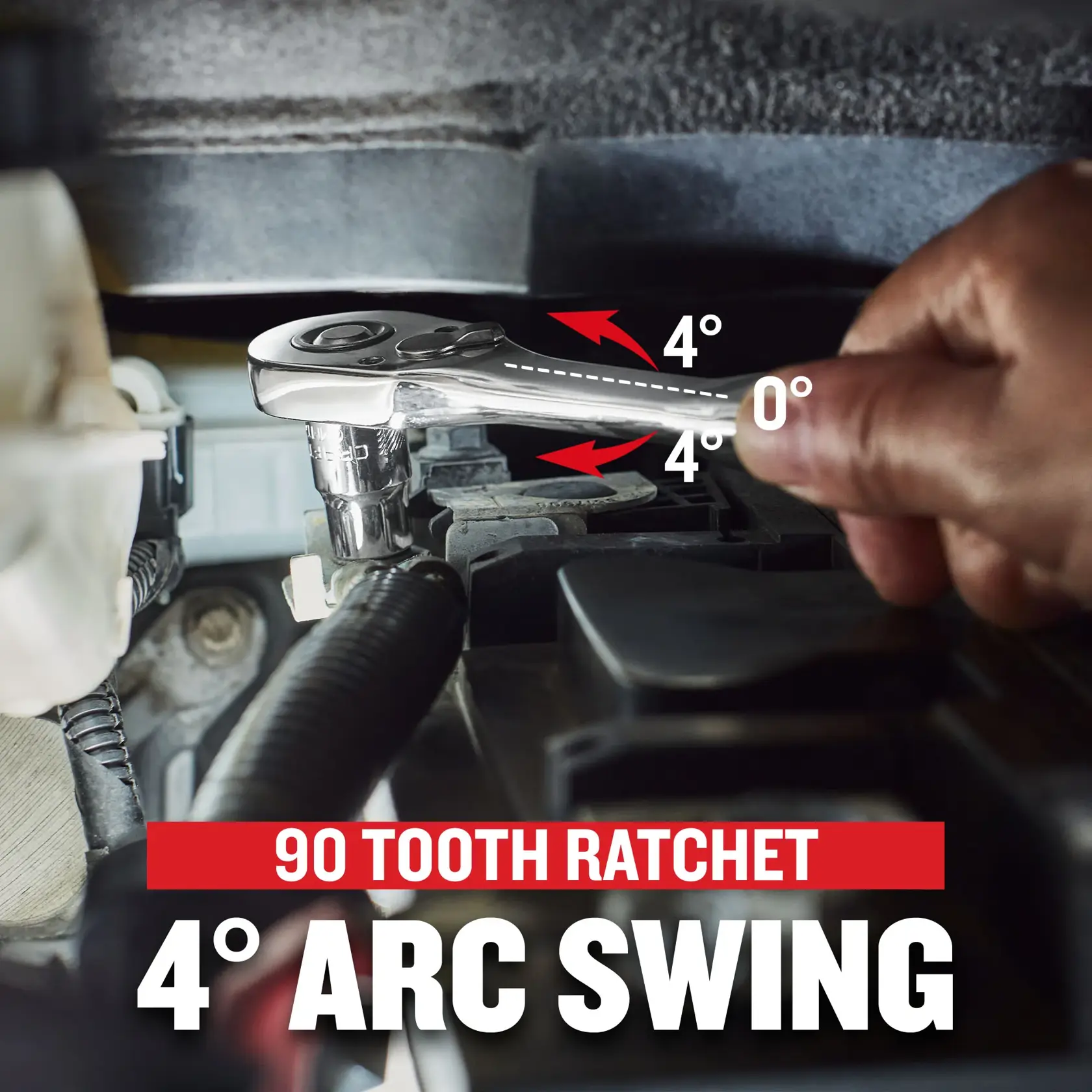 3/8 in. Drive 72 tooth low profile ratchet