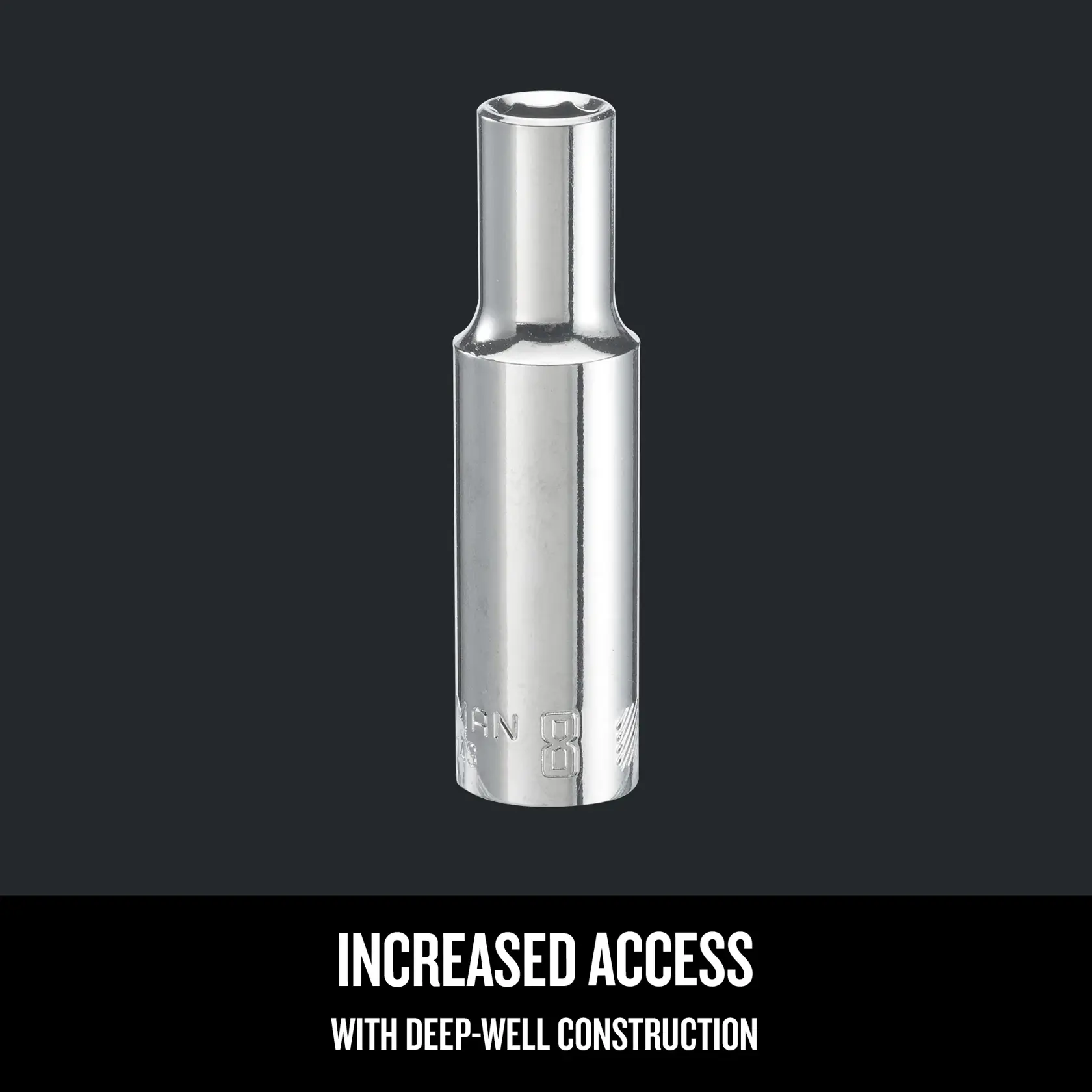 Graphic of CRAFTSMAN Sockets: 6-Point highlighting product features