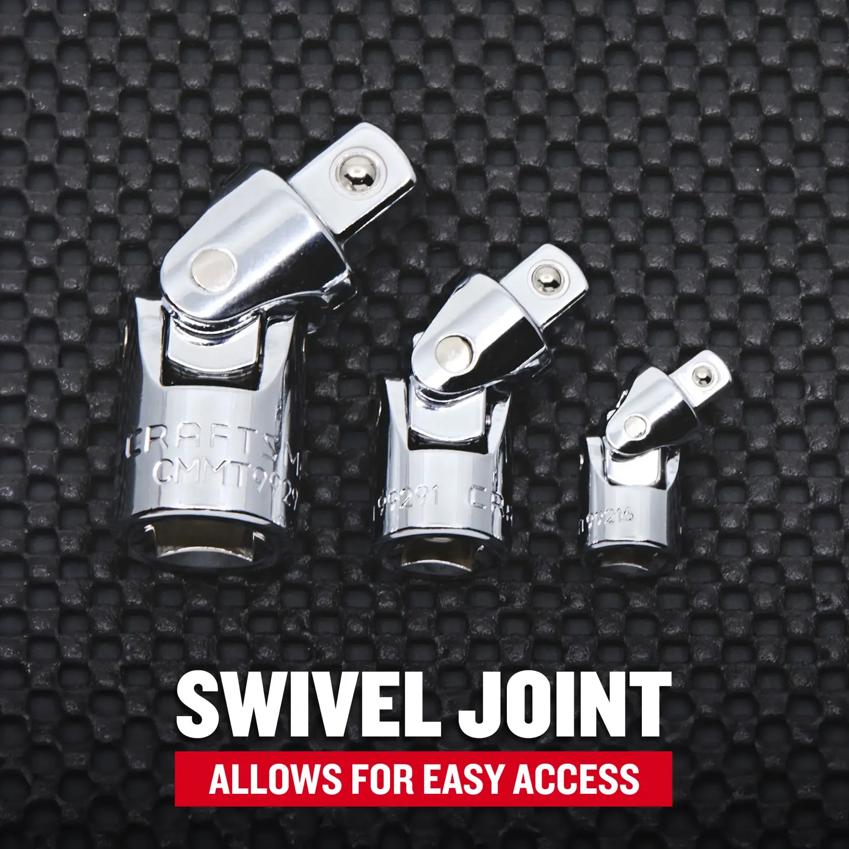 Graphic of CRAFTSMAN Sockets: Universal Joint highlighting product features