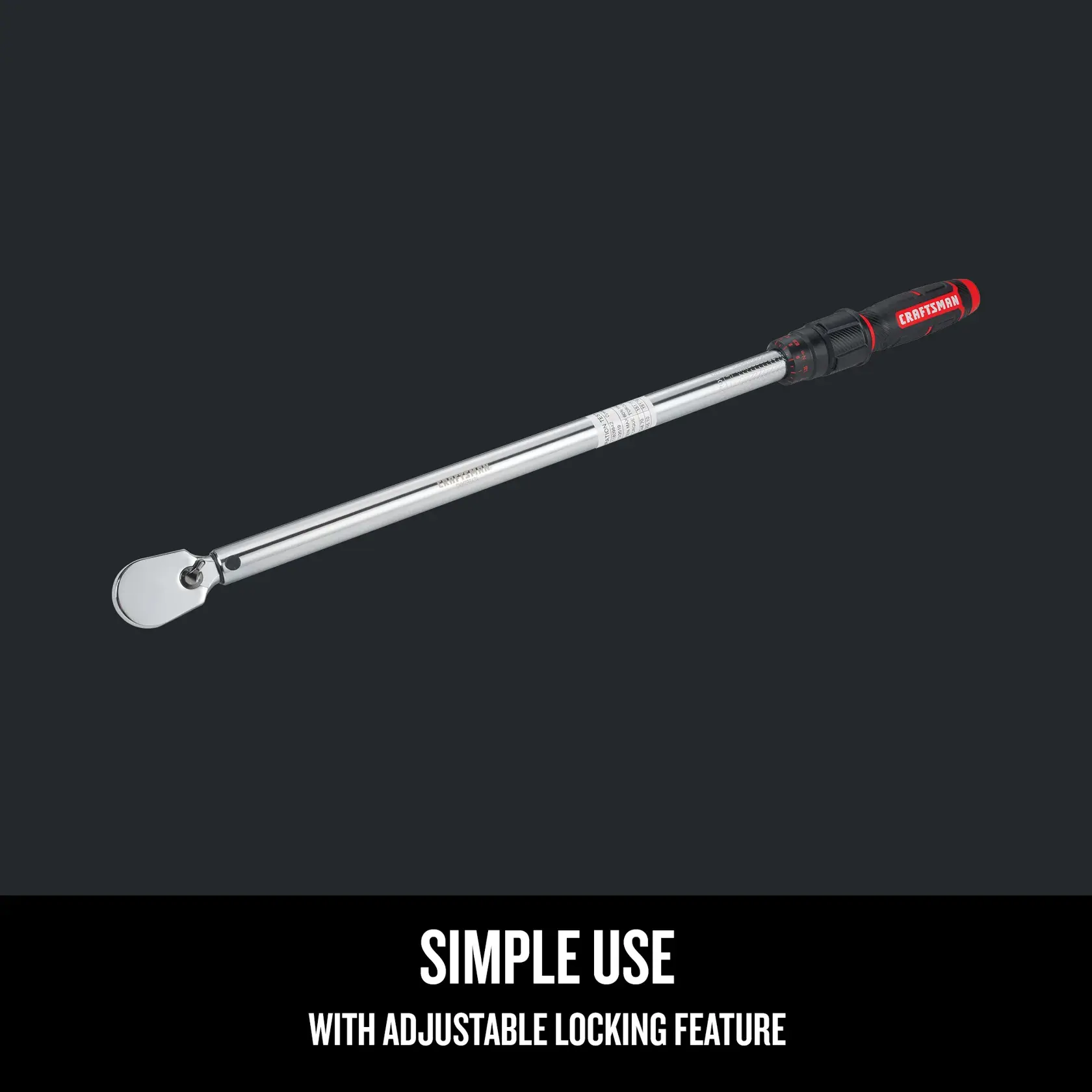 Simple Use with Adjustable Locking Feature Graphic