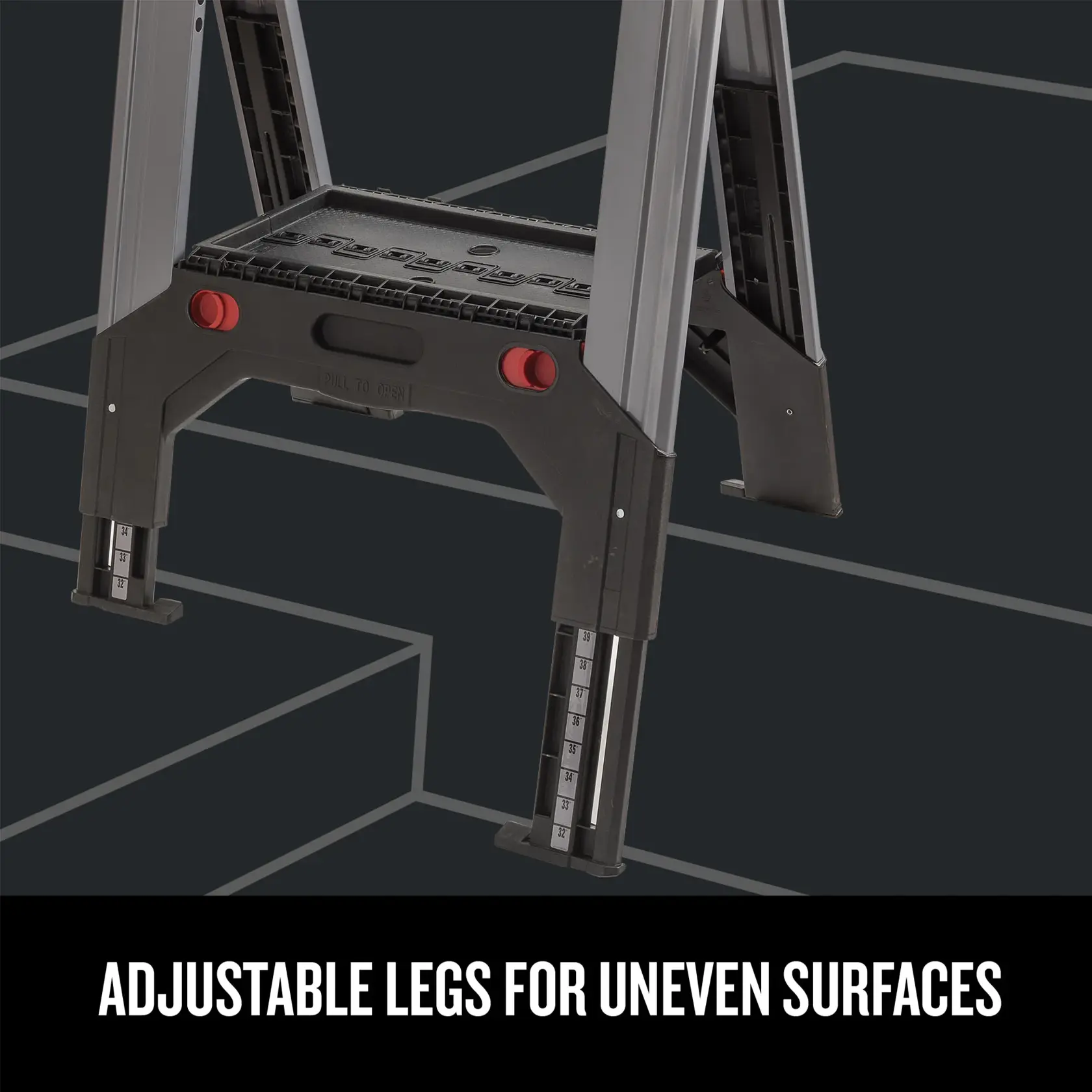 Graphic of CRAFTSMAN Bench & Stationary: Sawhorses highlighting product features