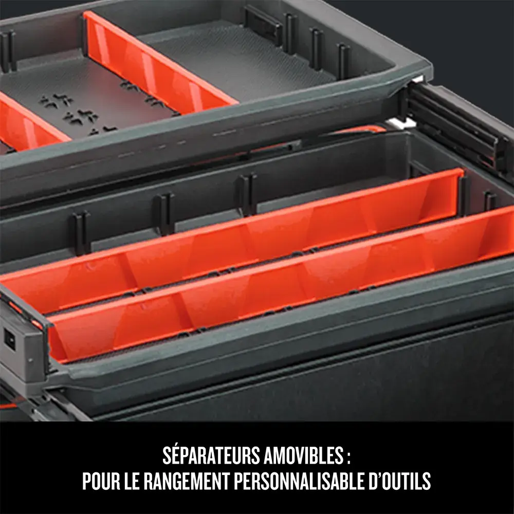 Séparateurs amovibles : pour le rangement personnalisable d’outils