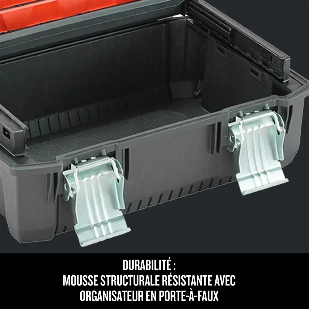 Durabilité : mousse structural résistante avec organisateur en porte-à-faux